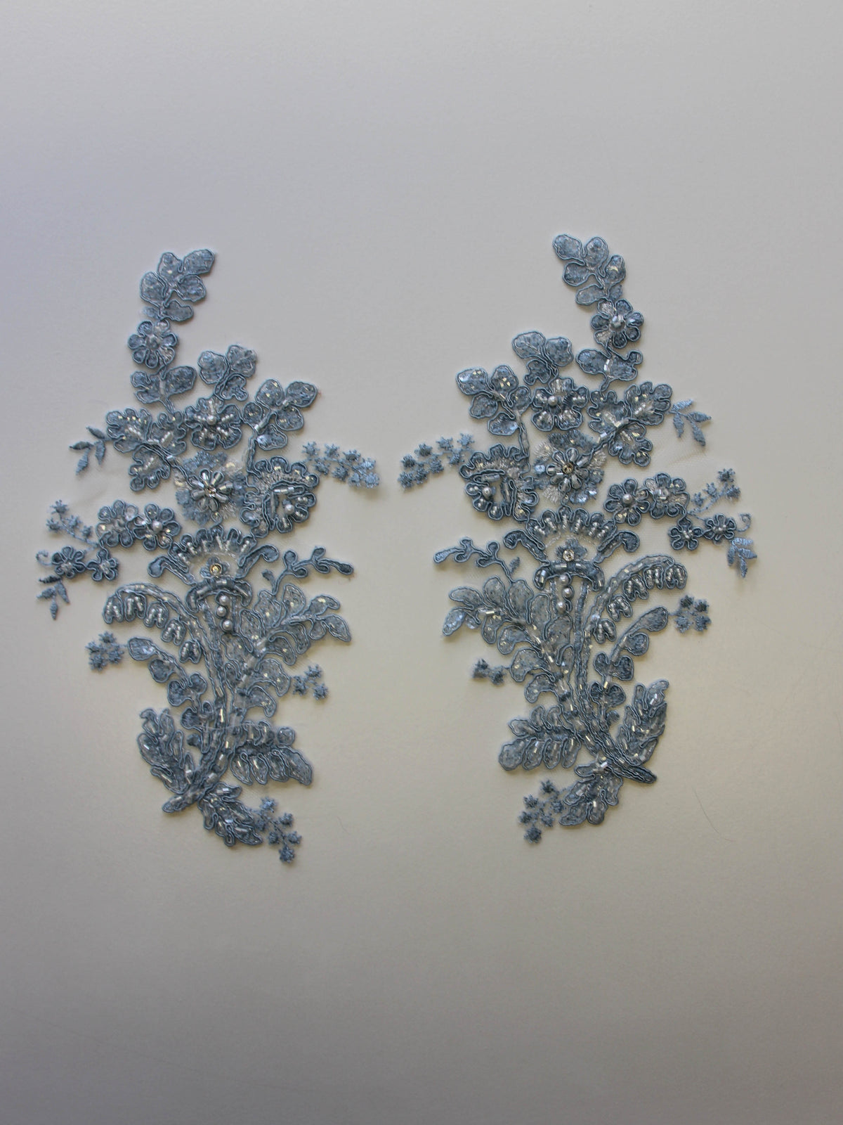 Vintage Blue Corded Lace Appliques - Mona
