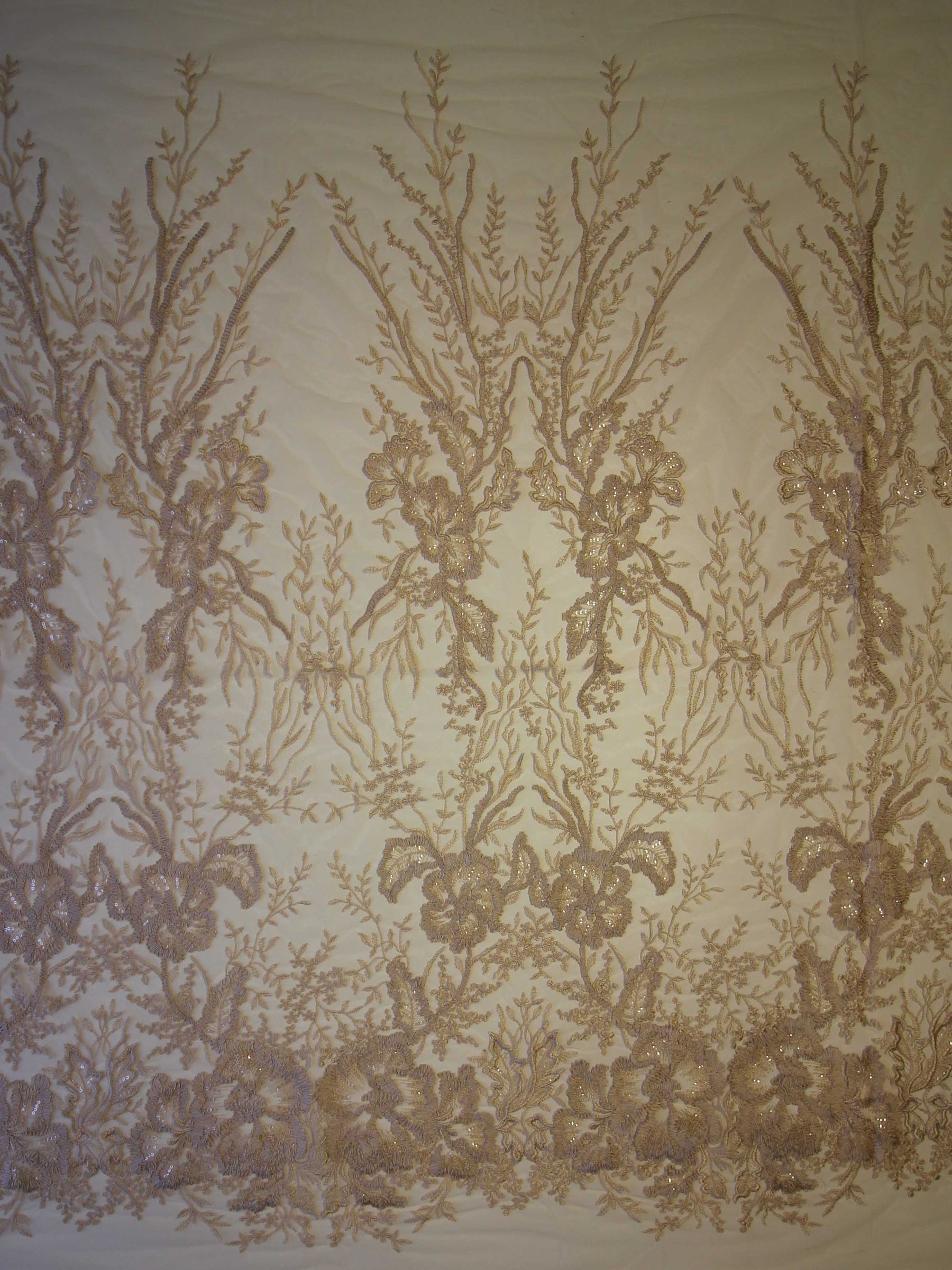 Coffee Embroidered Lace - Bexley