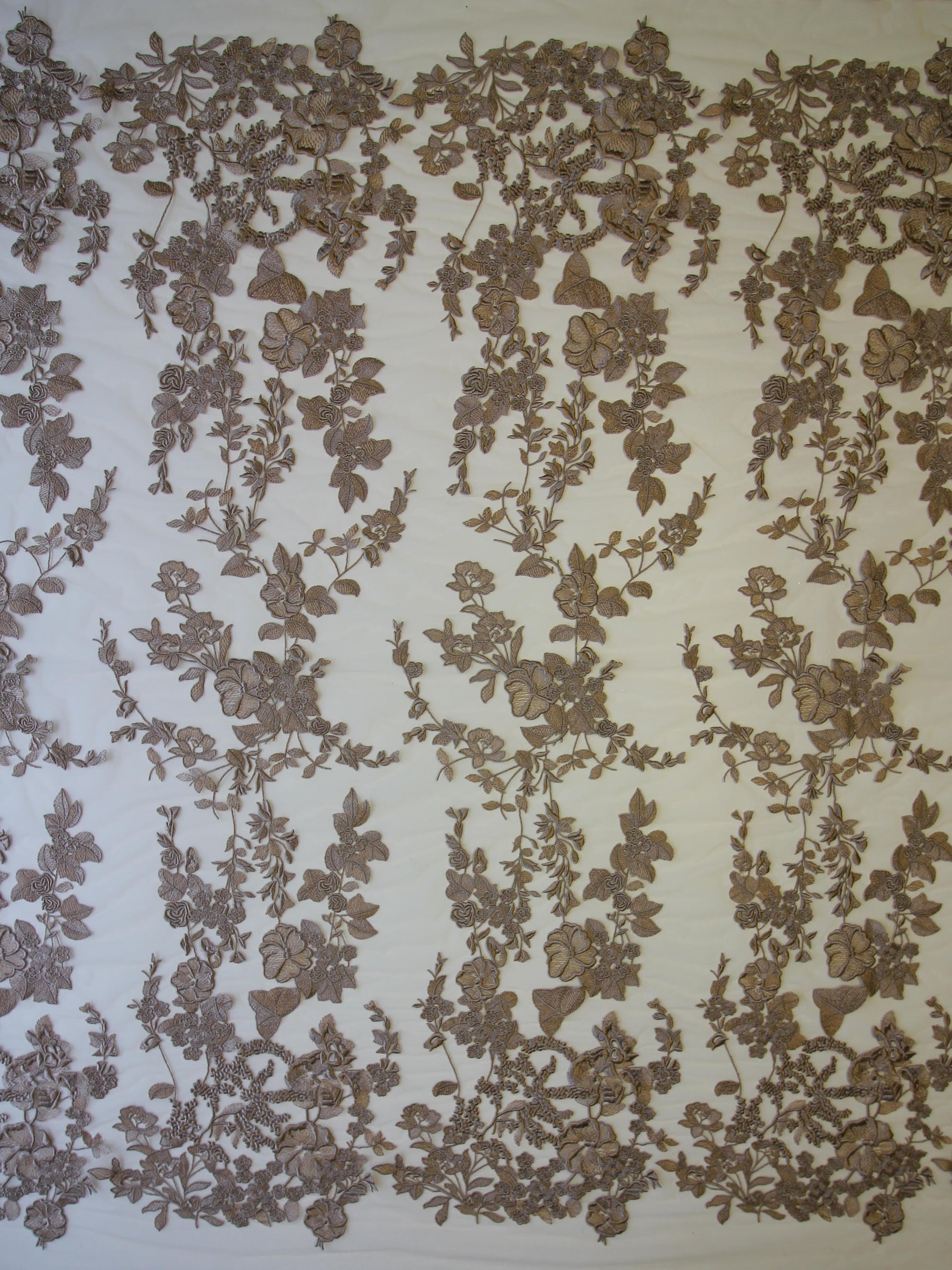 Coffee Embroidery Lace - Garbo