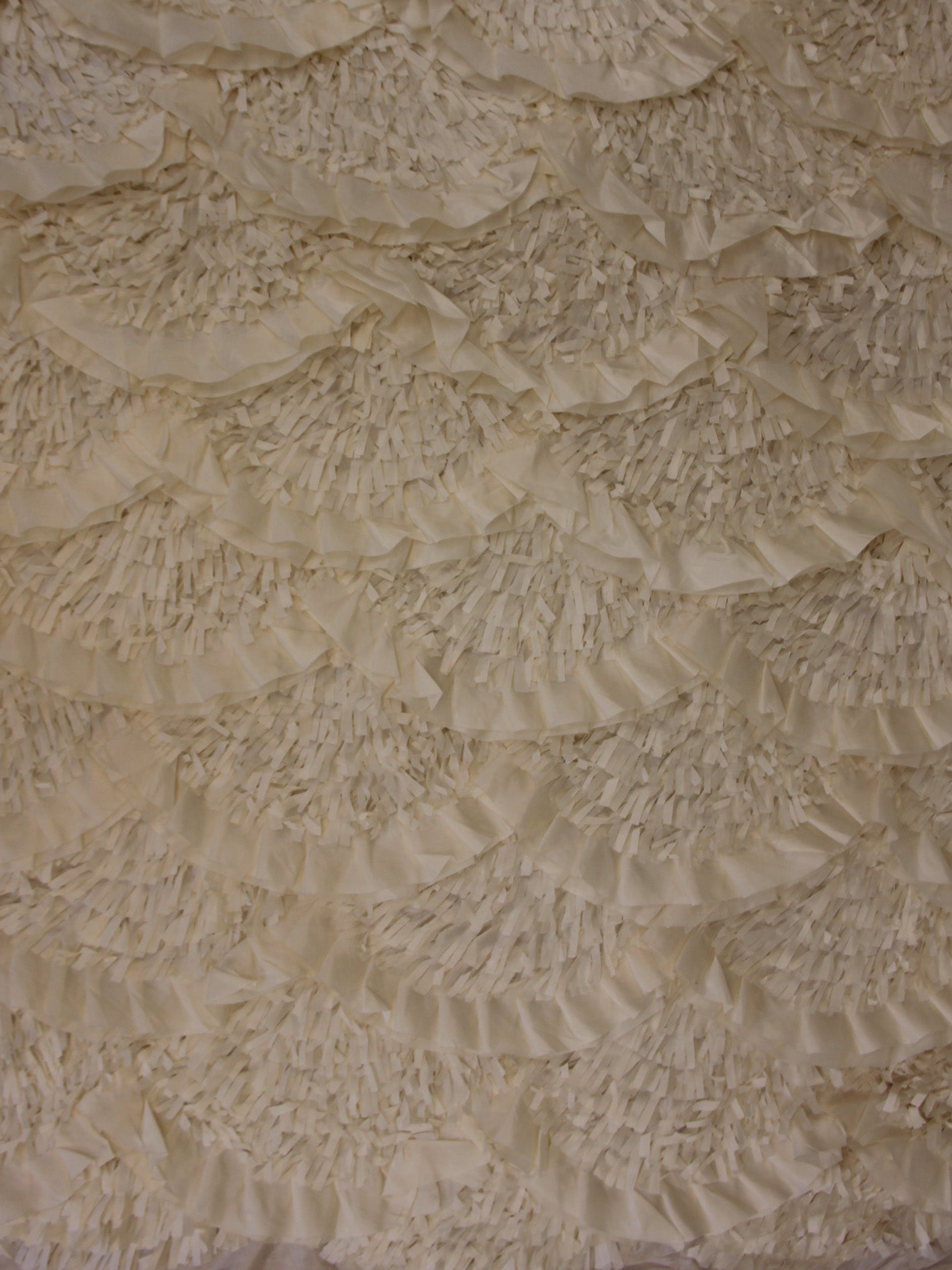 Ivory Pleated Embroidery - Caress