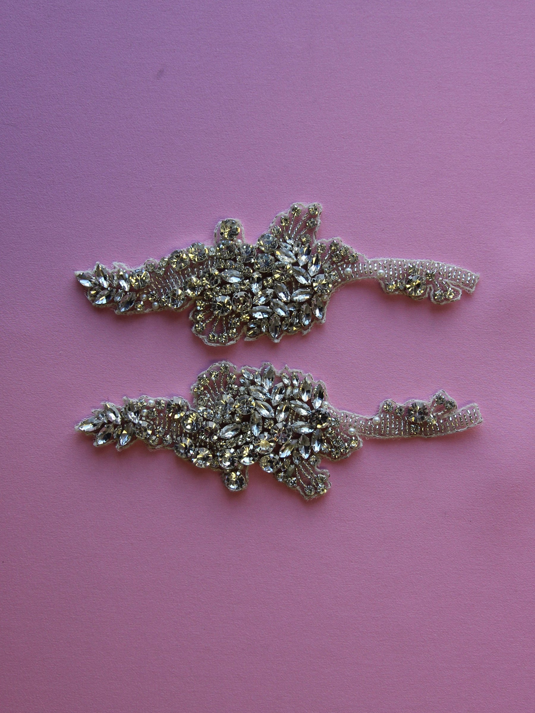 Crystal Embroidery - Orchid (Pair)