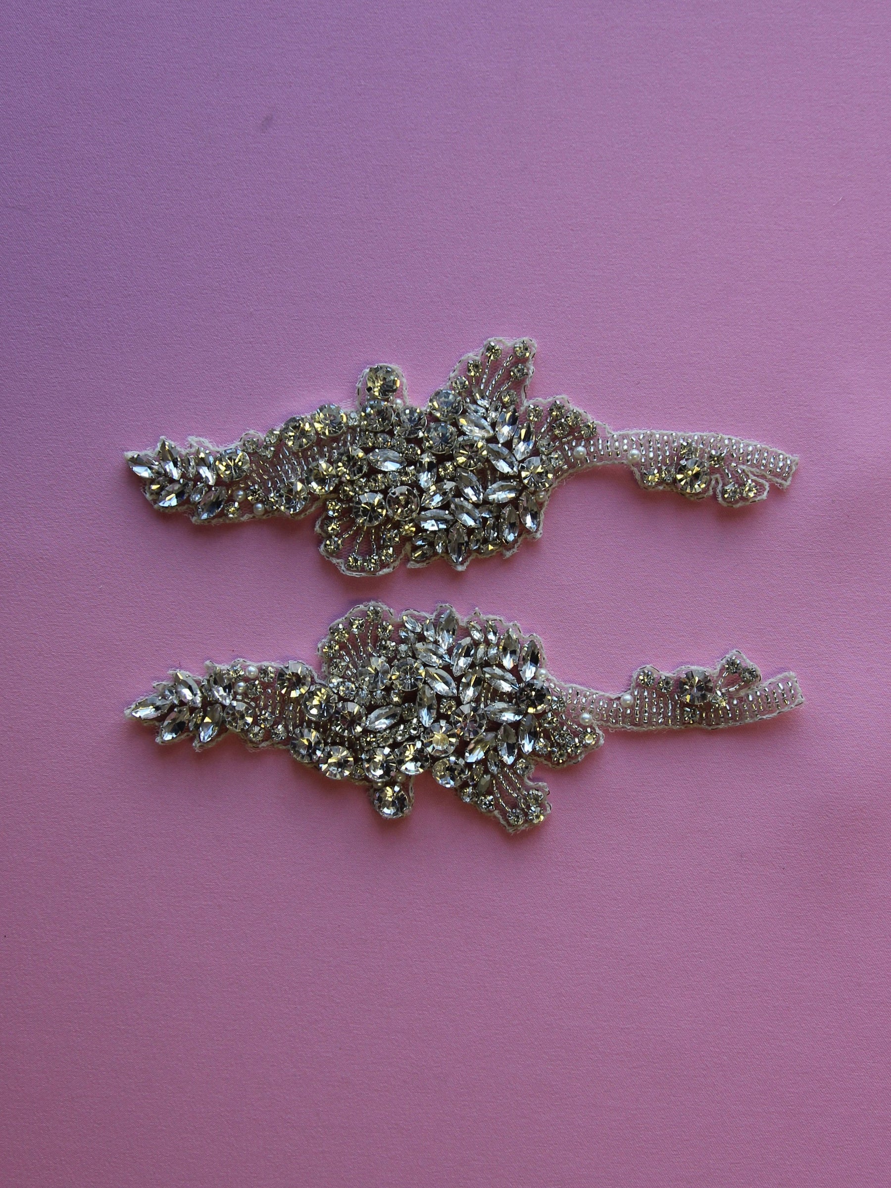 Crystal Embroidery - Orchid (Pair)