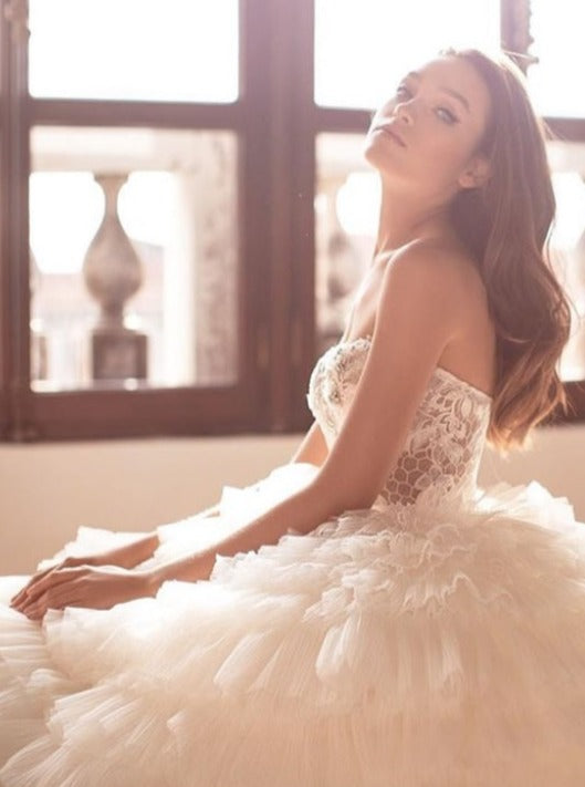 Ivory Embroidered Lattice Lace - Kiri