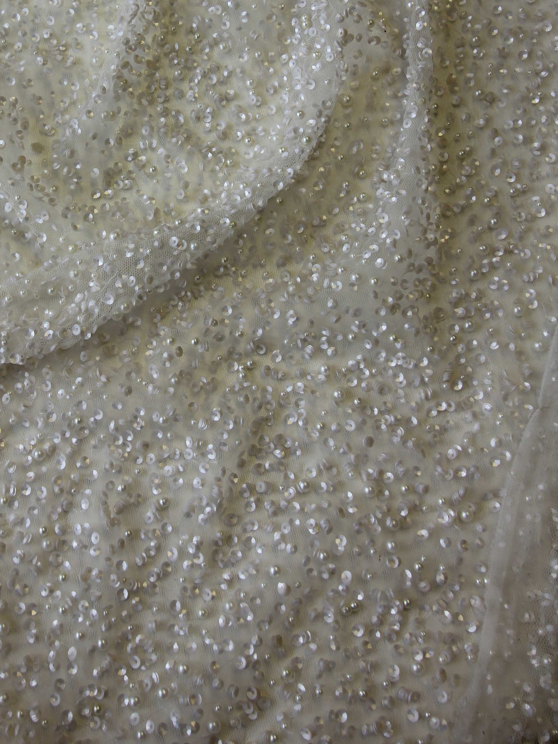 Ivory Embellished Tulle - Halette