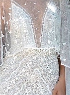Ivory Beaded Lace - Esmerelda