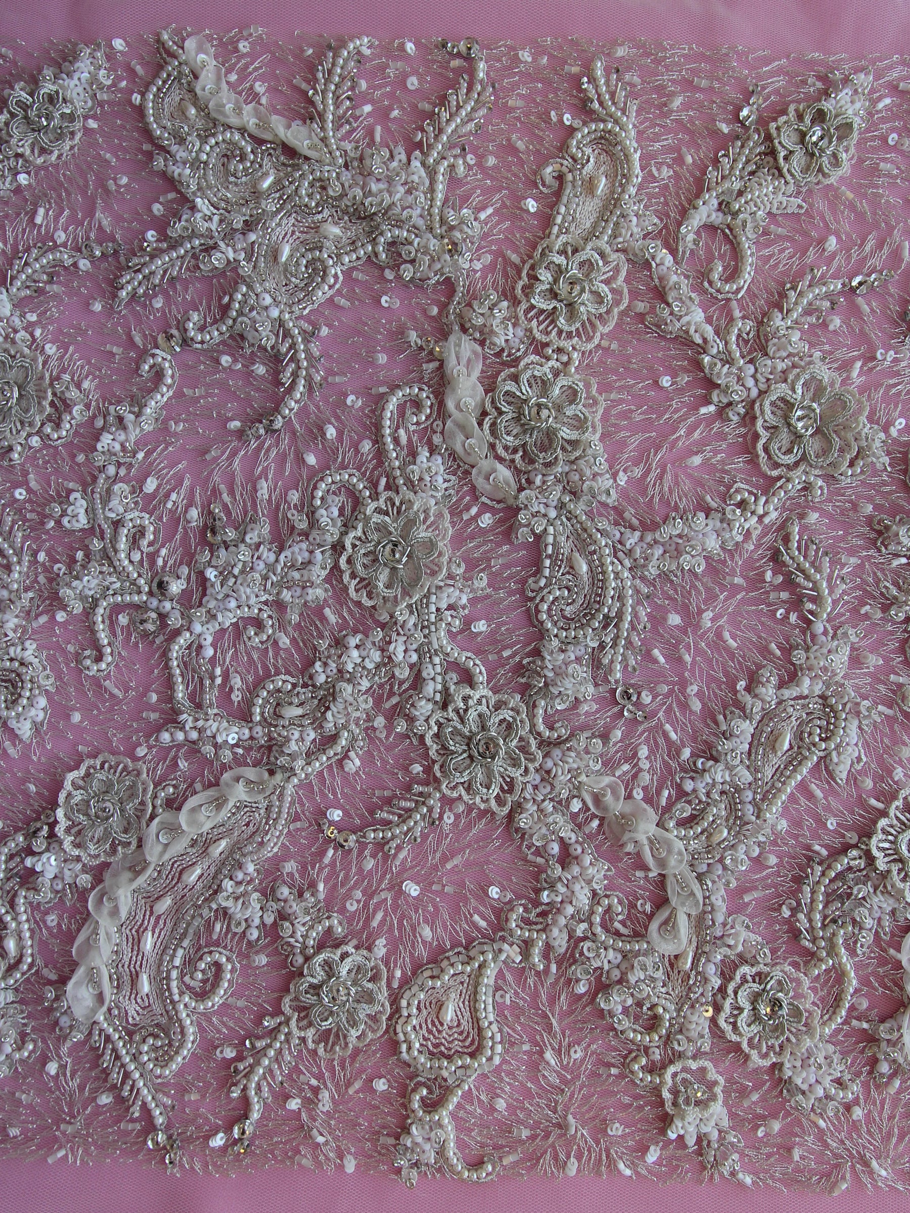 Ivory Beaded Lace - Lanisha