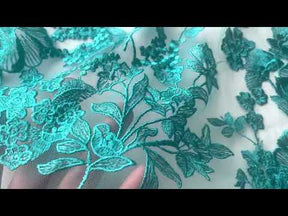 Peacock Embroidery Lace - Garbo