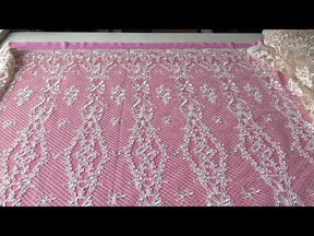 Ivory Embroidered Lace - Caroline