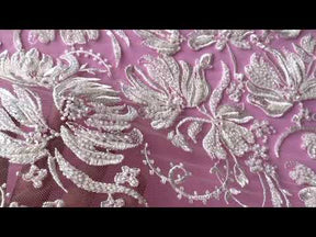 Ivory Embroidered Lace - Vinceza