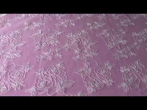 Ivory Embroidered Lace - Rose