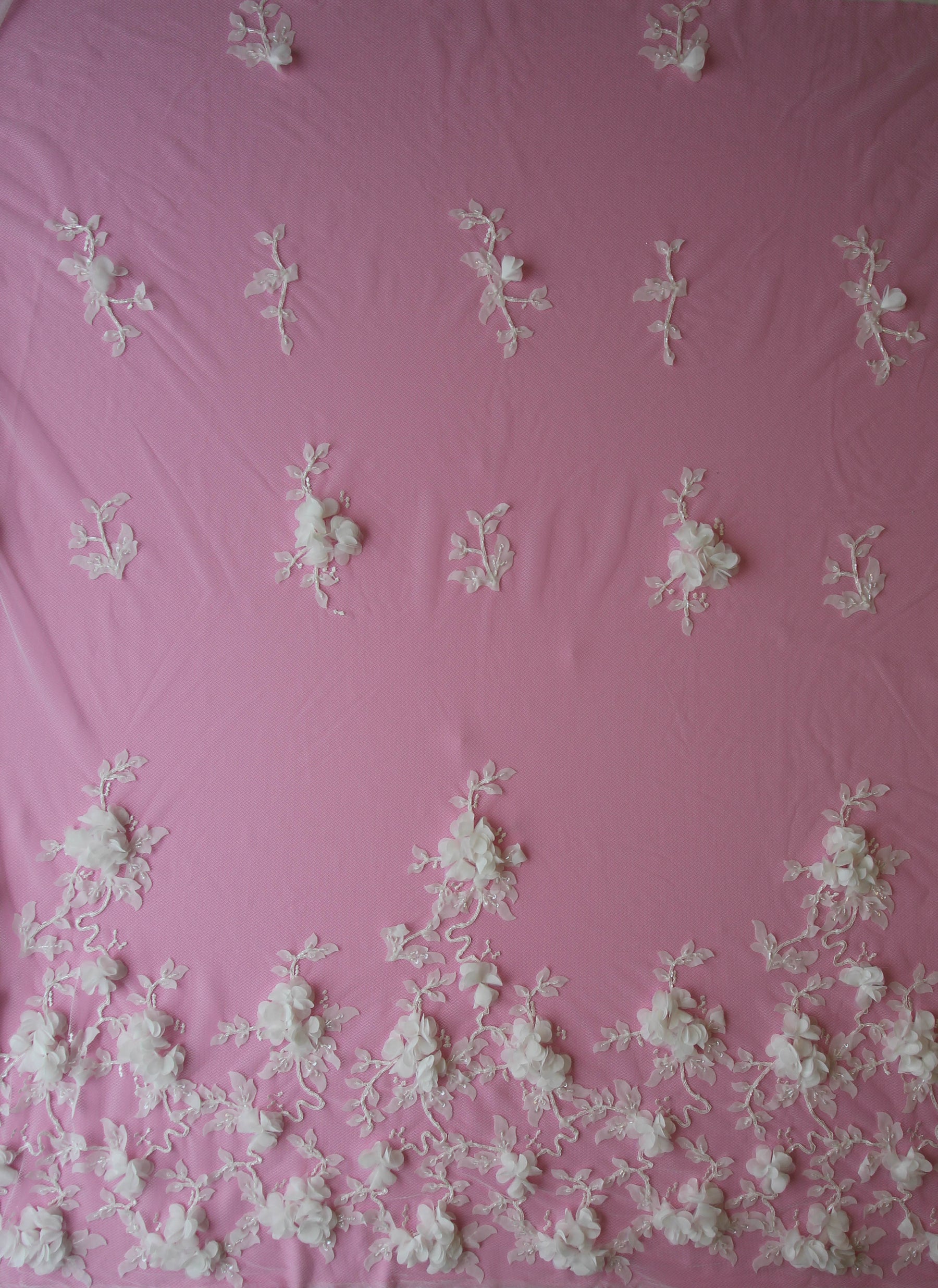 Ivory 3D Bridal Lace - Porscha