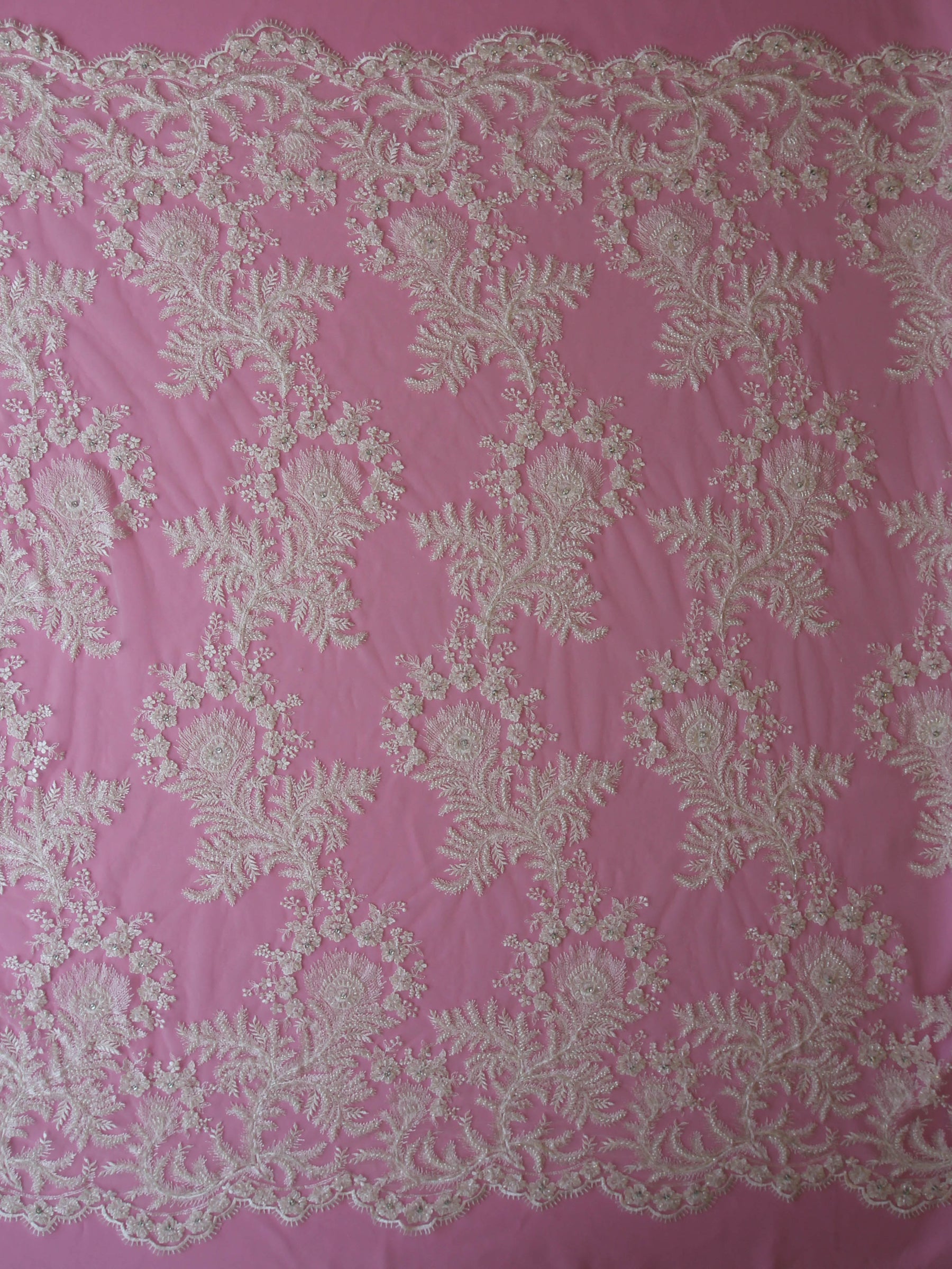 Ivory Beaded Lace - Cara