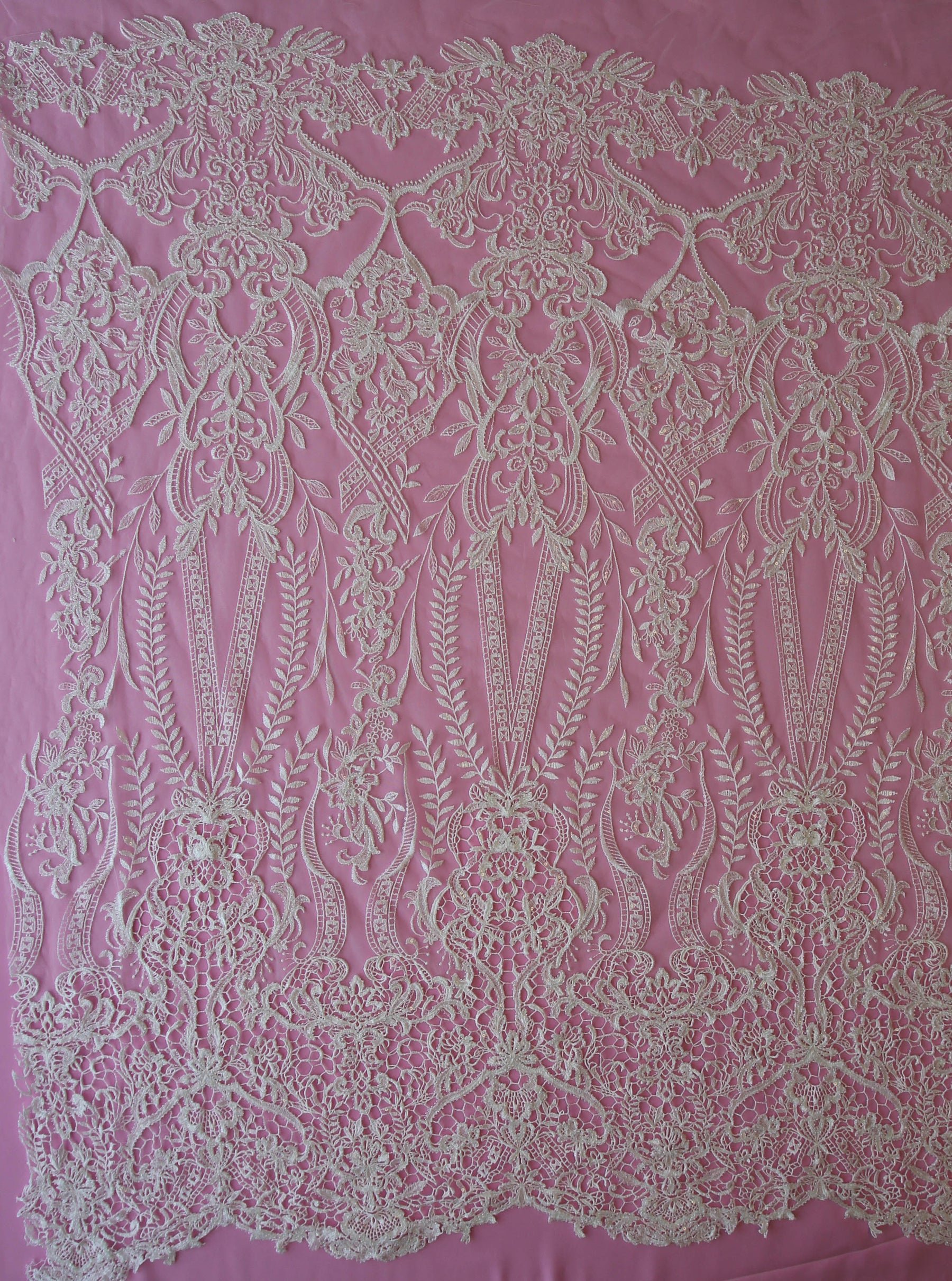 Ivory Embroidered Lace - Benita