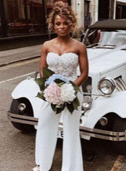 Ivory Beaded Raschel Lace - Devon
