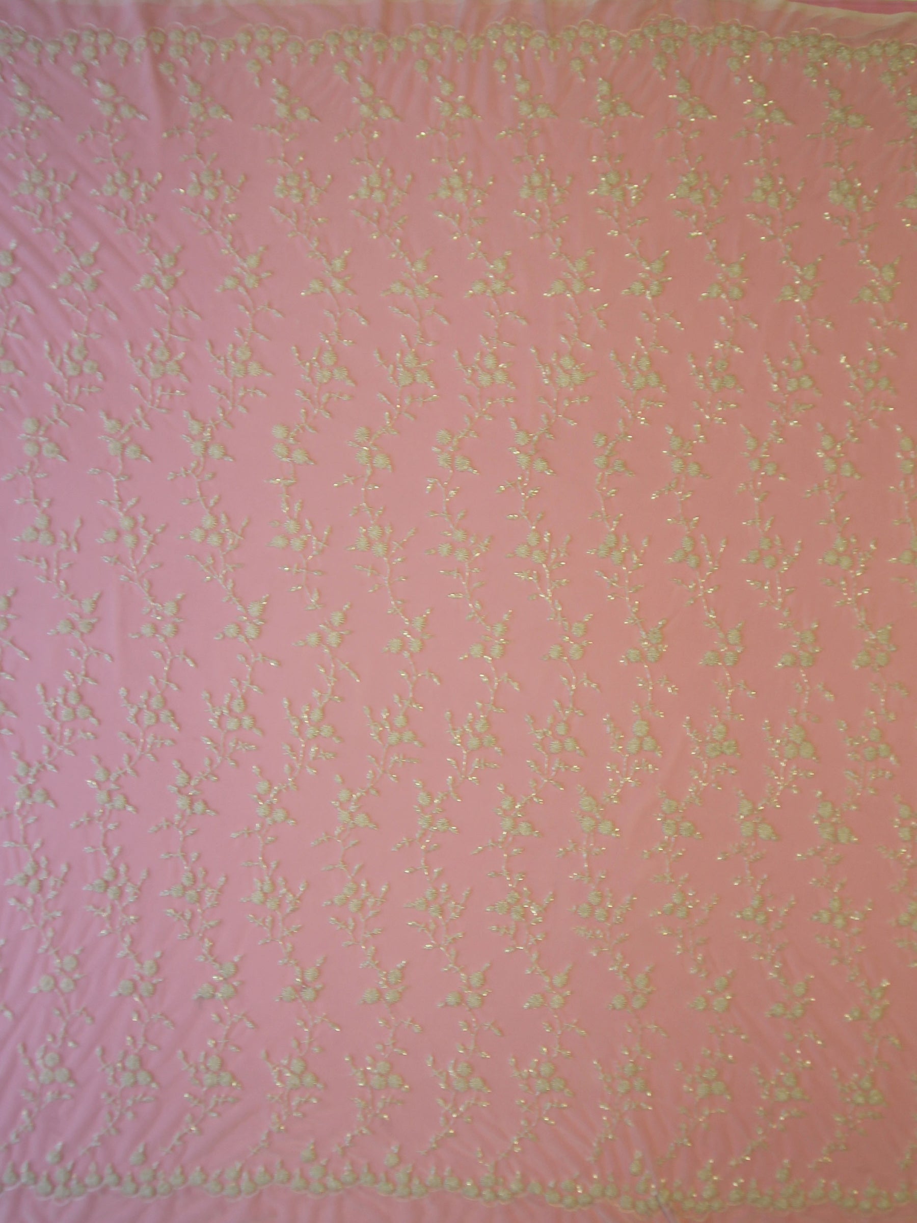 Ivory Beaded Lace - Lourdes