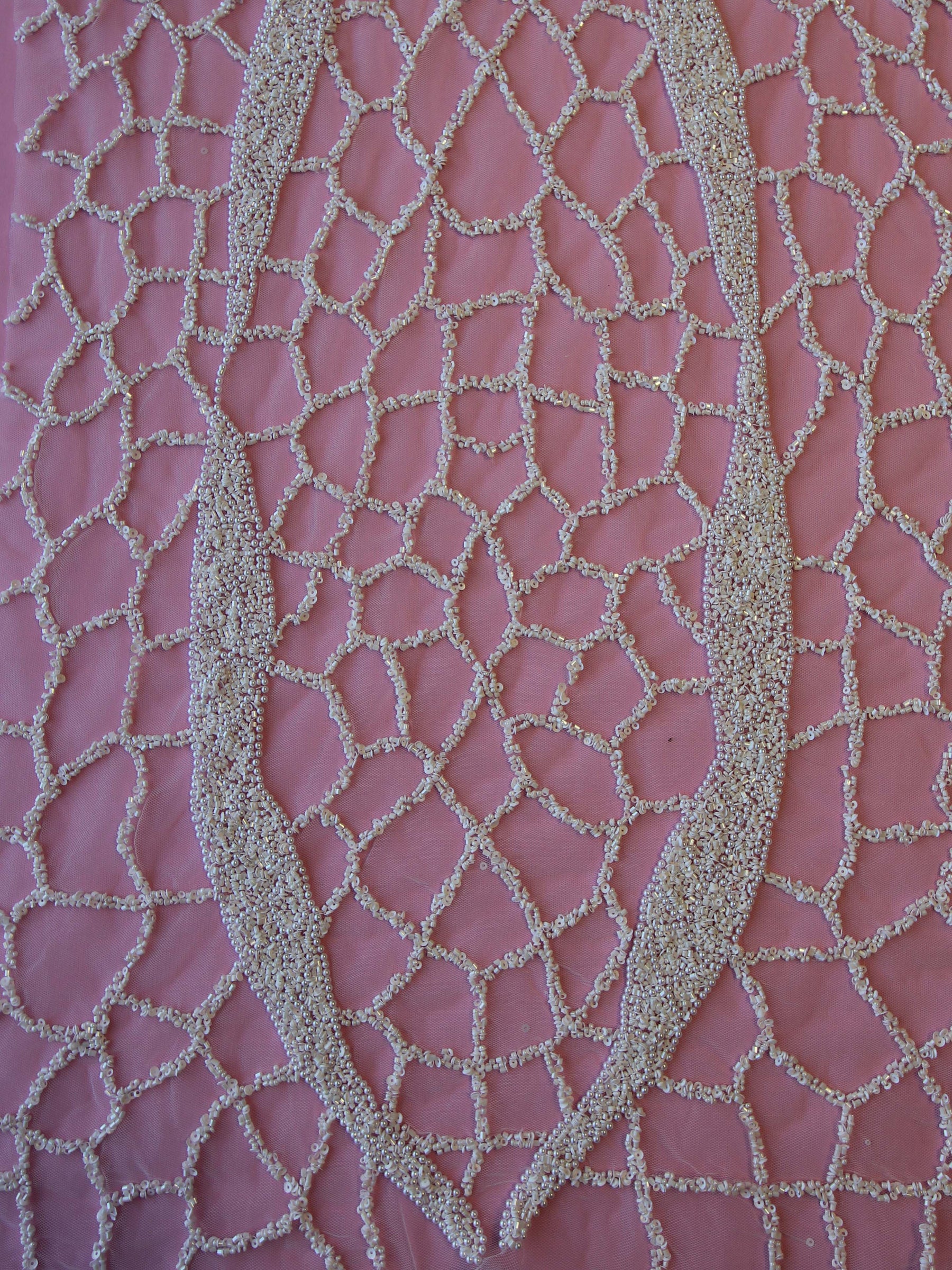 Ivory Beaded Lace - Salma