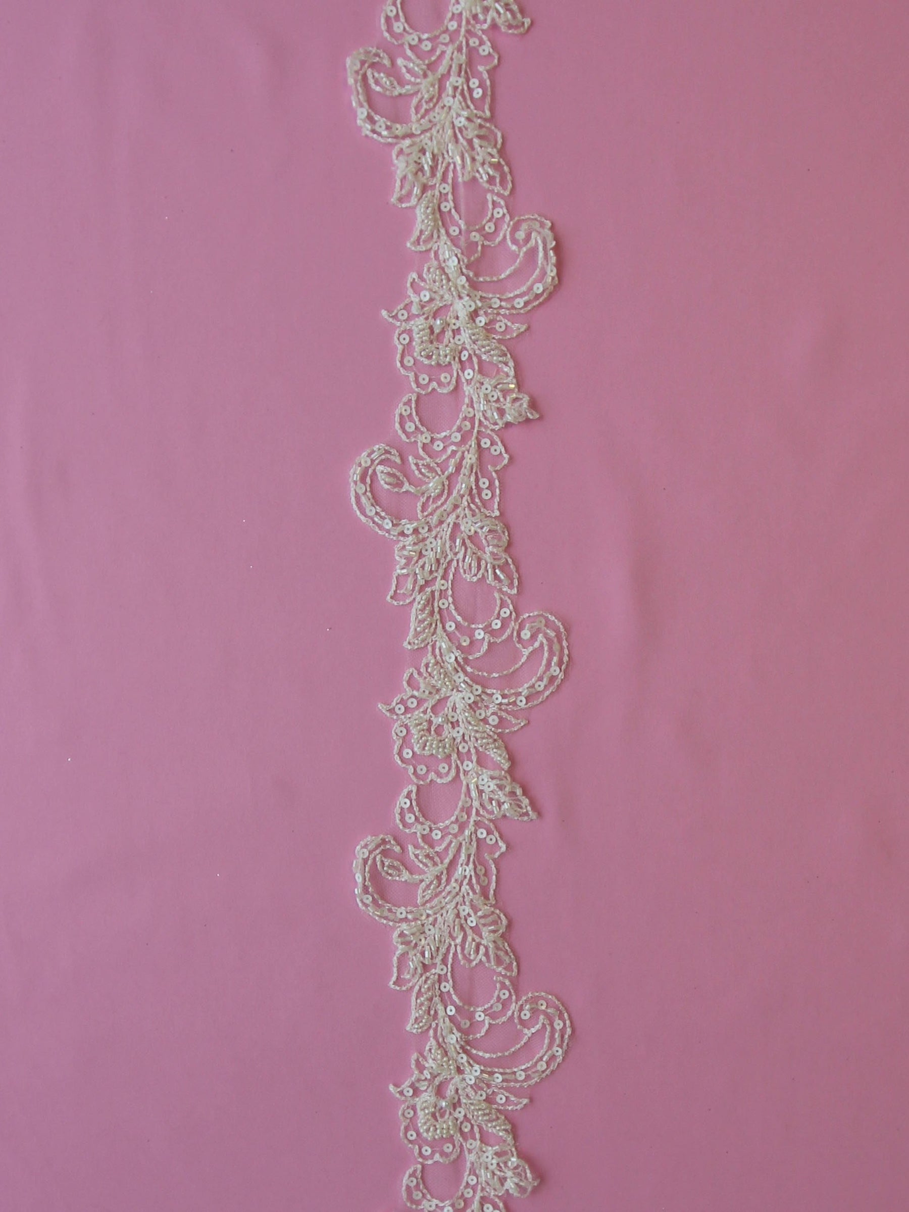 Ivory Beaded Lace Trim - Iowa