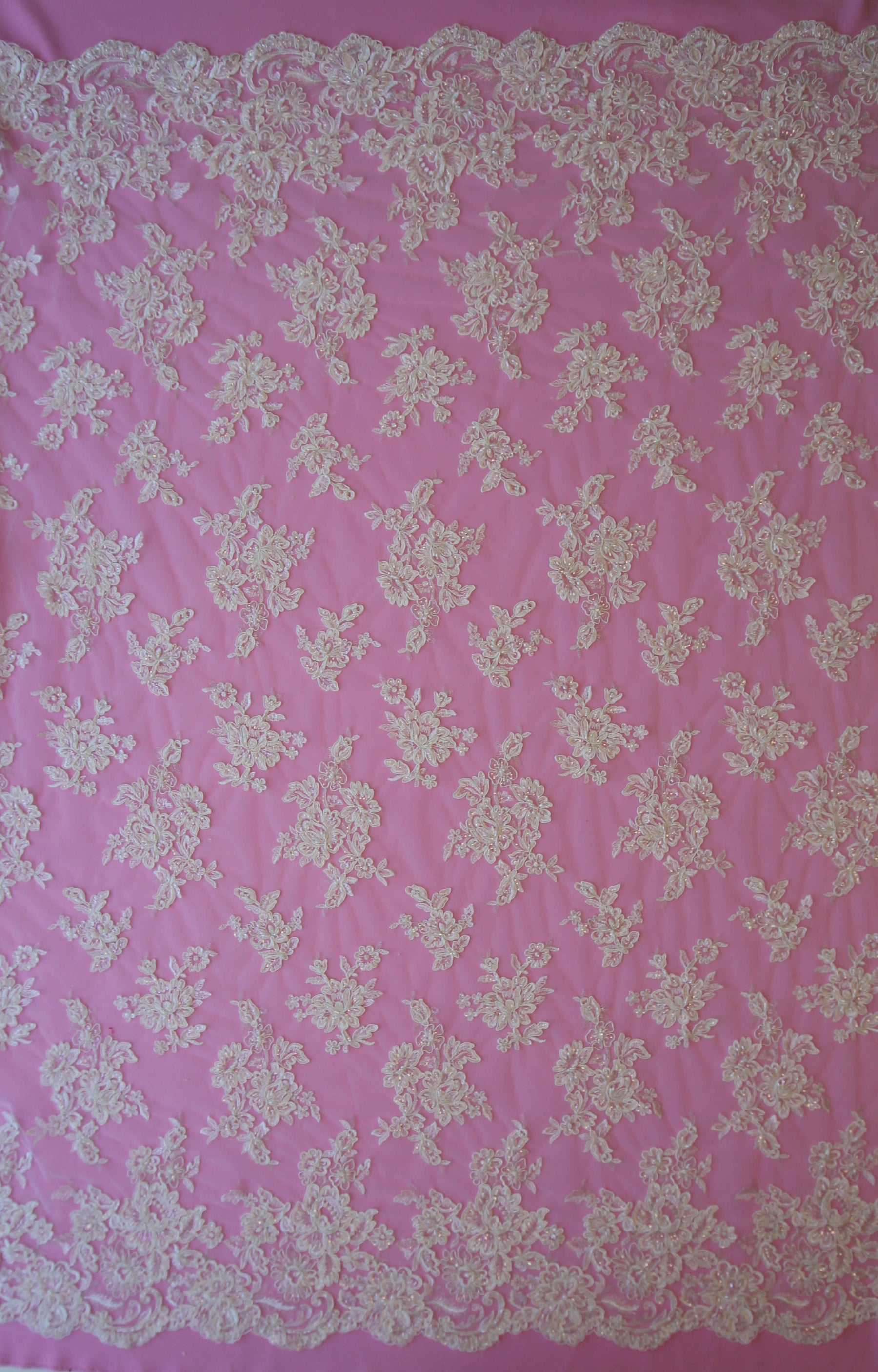 Ivory Beaded Lace - Victoria