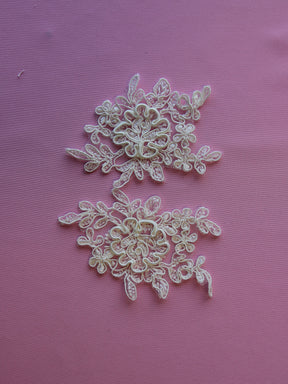 Ivory Corded Lace Appliques - Belinda (Large)
