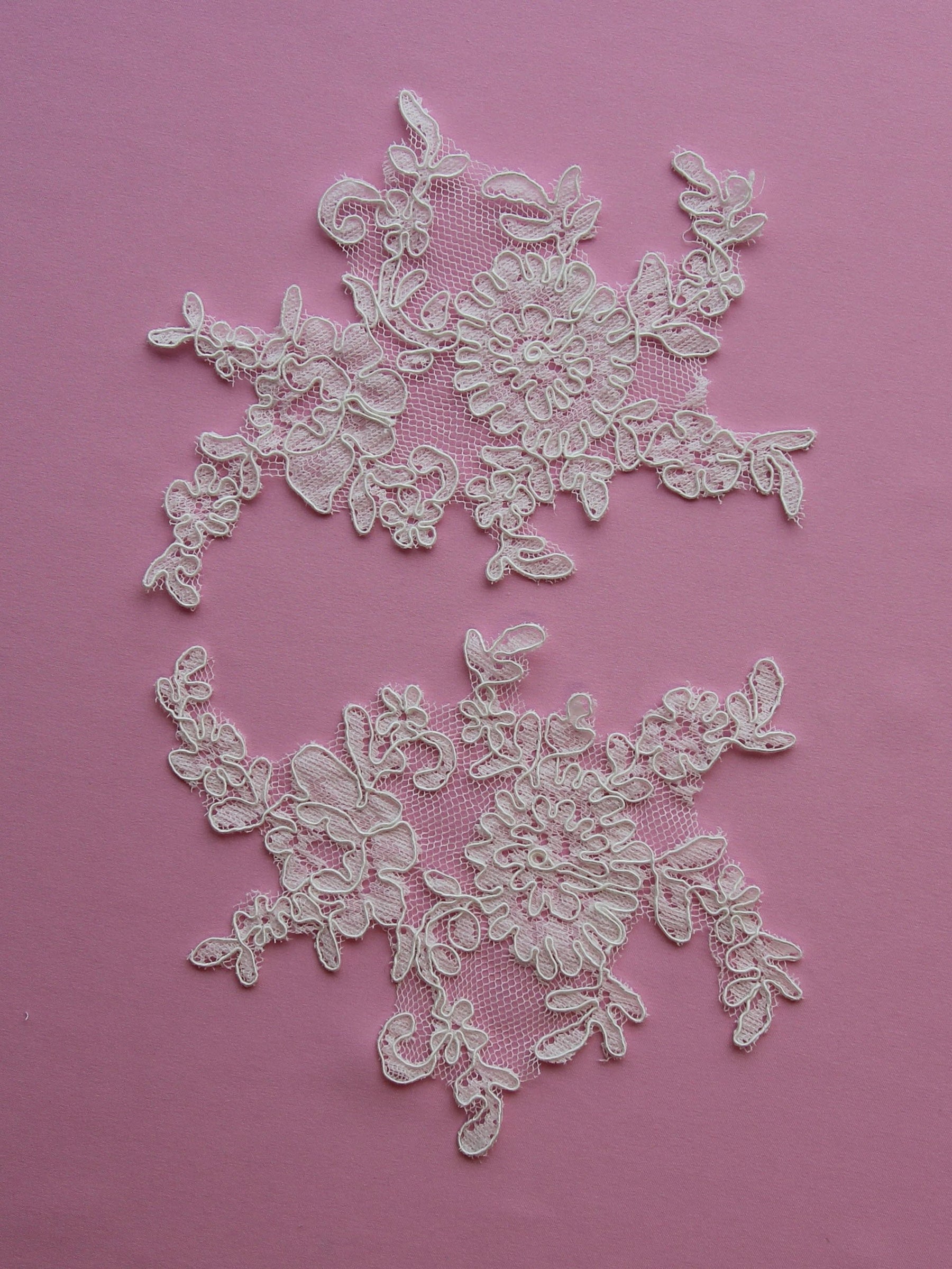Ivory Corded Lace Appliques - Olympia