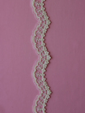 Ivory Corded Lace Trim - Bramble
