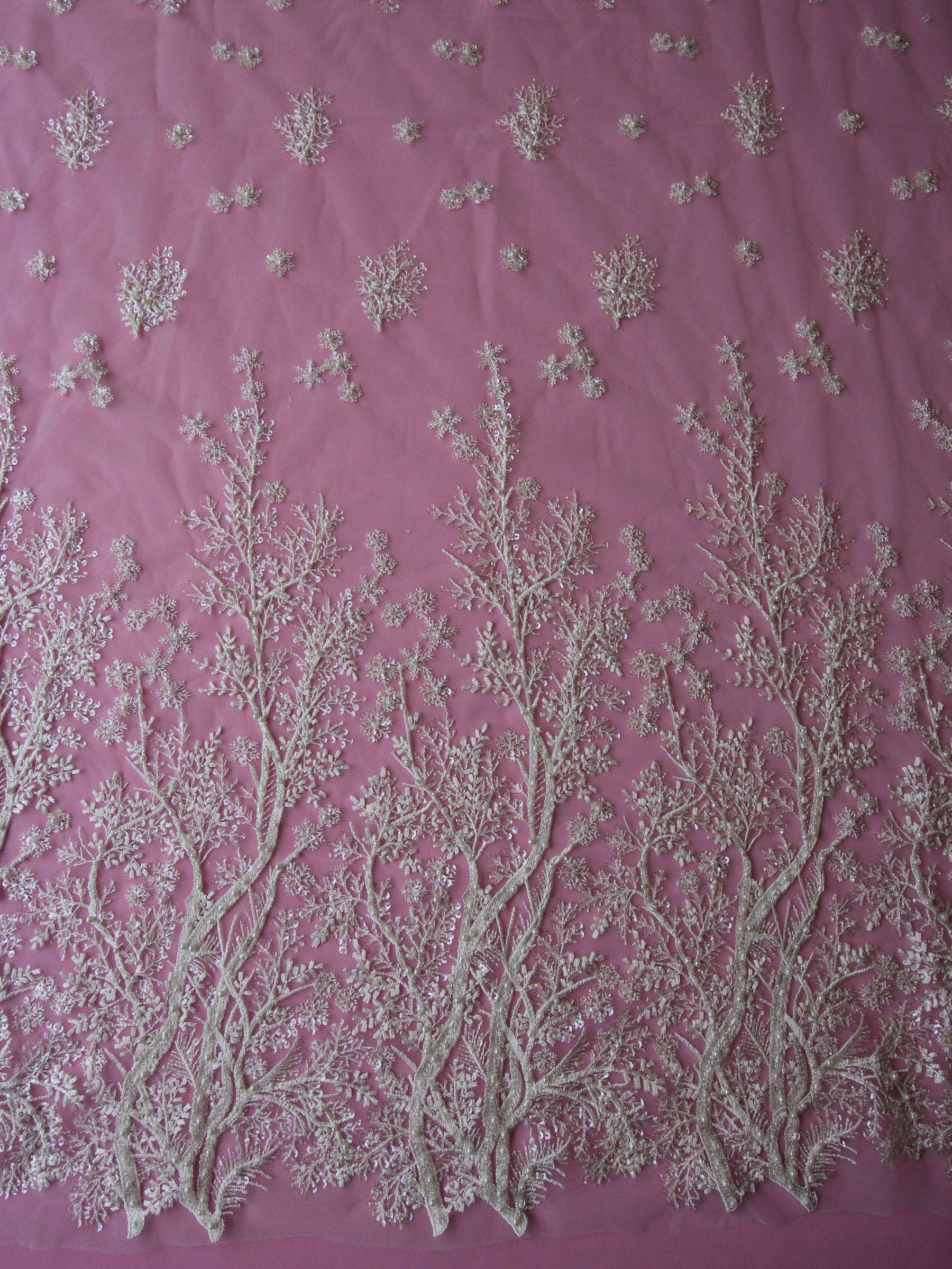 Ivory Embroidered Lace - Haydn