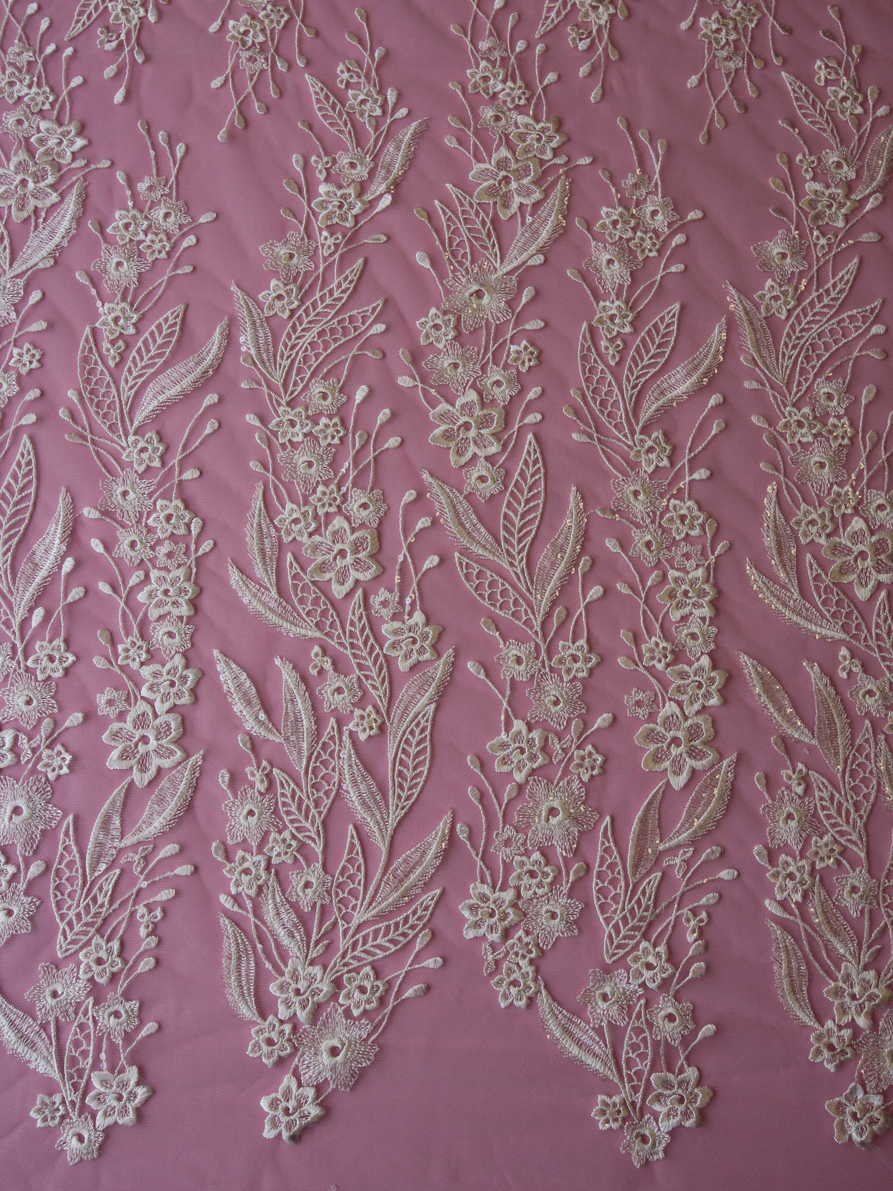 Ivory Embroidery Lace - Monaco