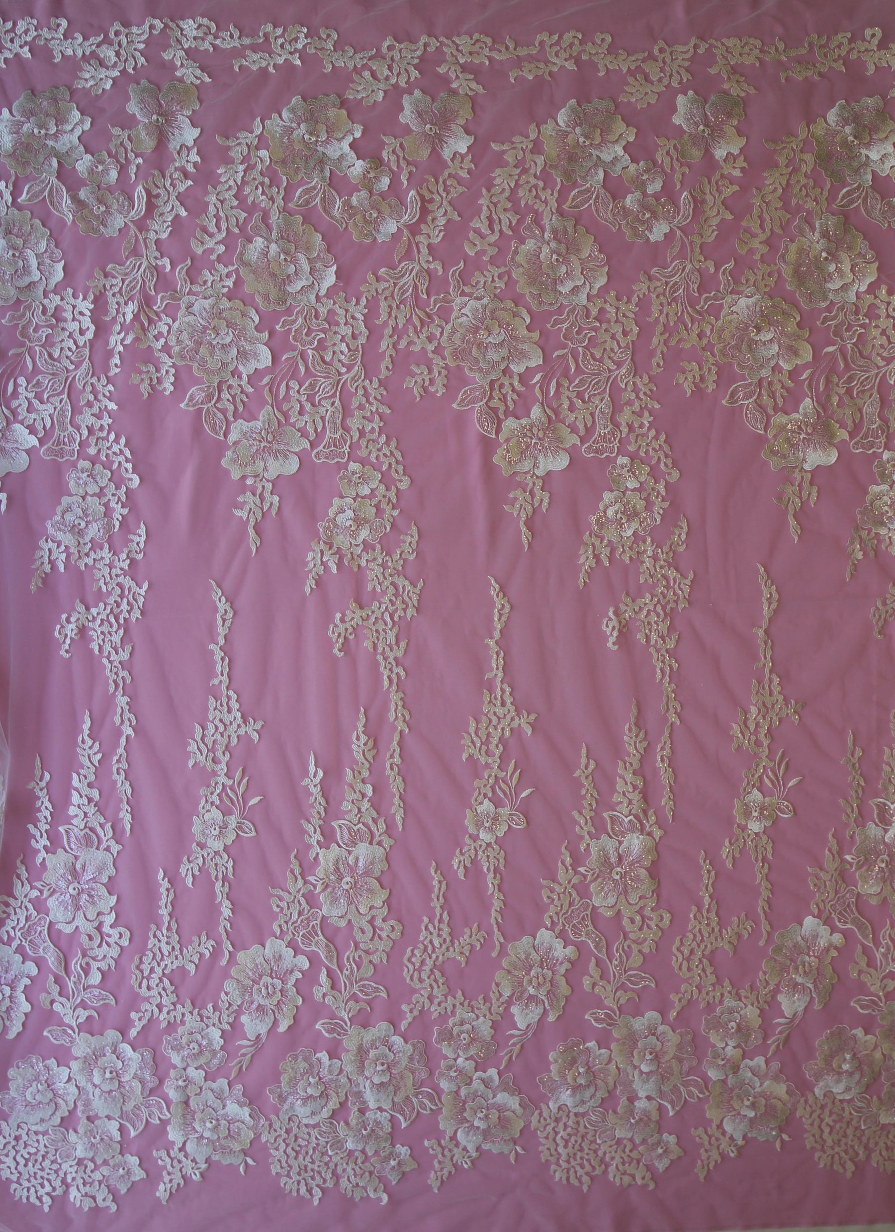 Ivory Embroidered Lace - Axcelle