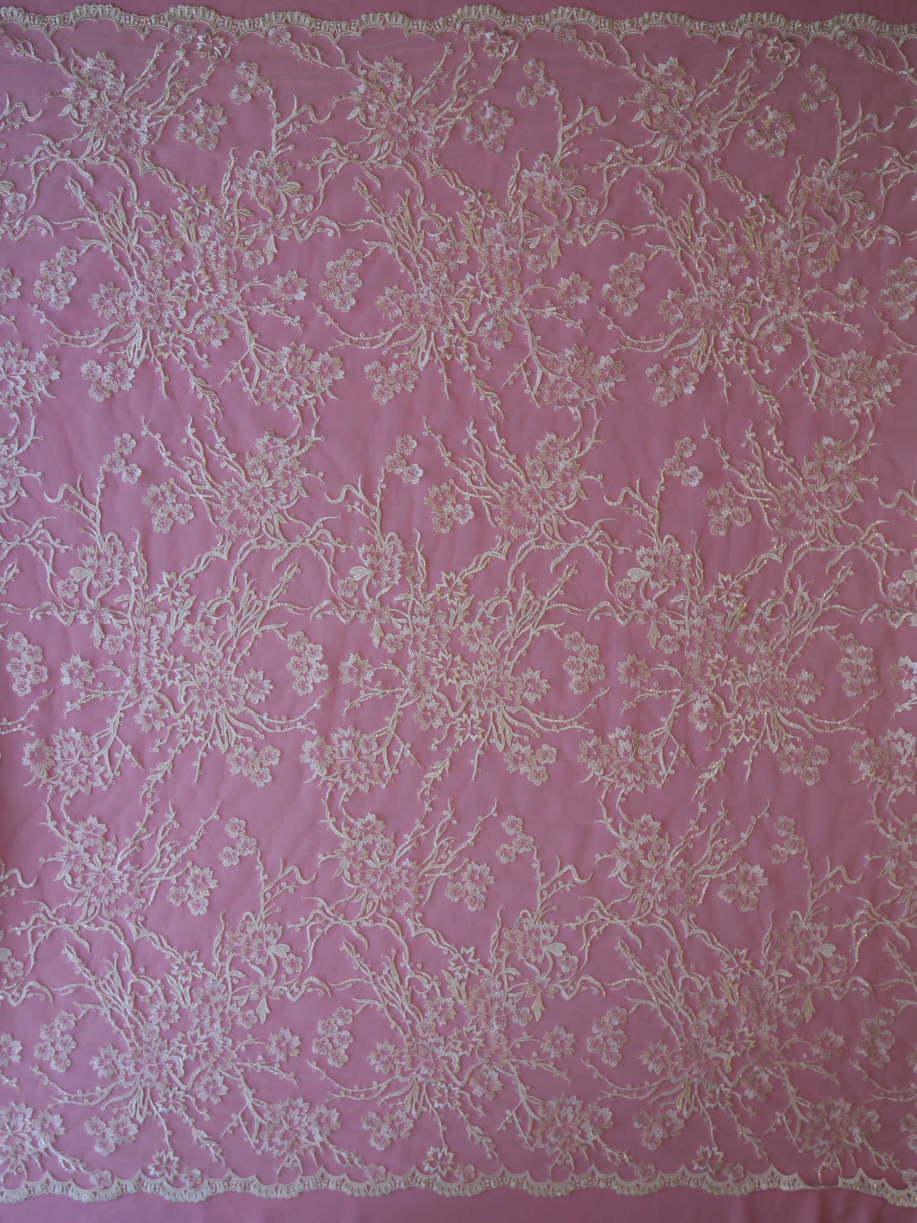 Ivory Embroidered Lace - Fayette
