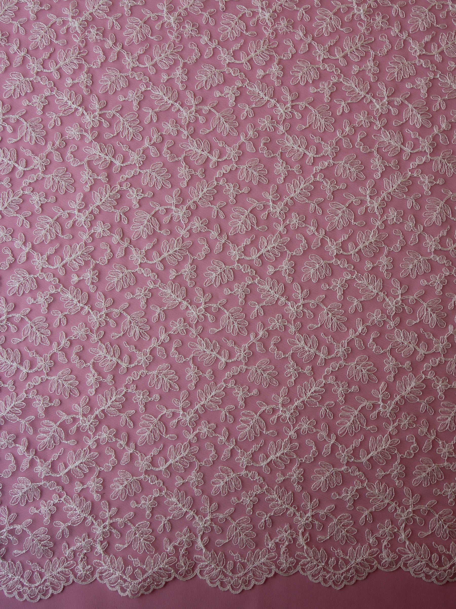 Ivory Embroidered Lace - Franca