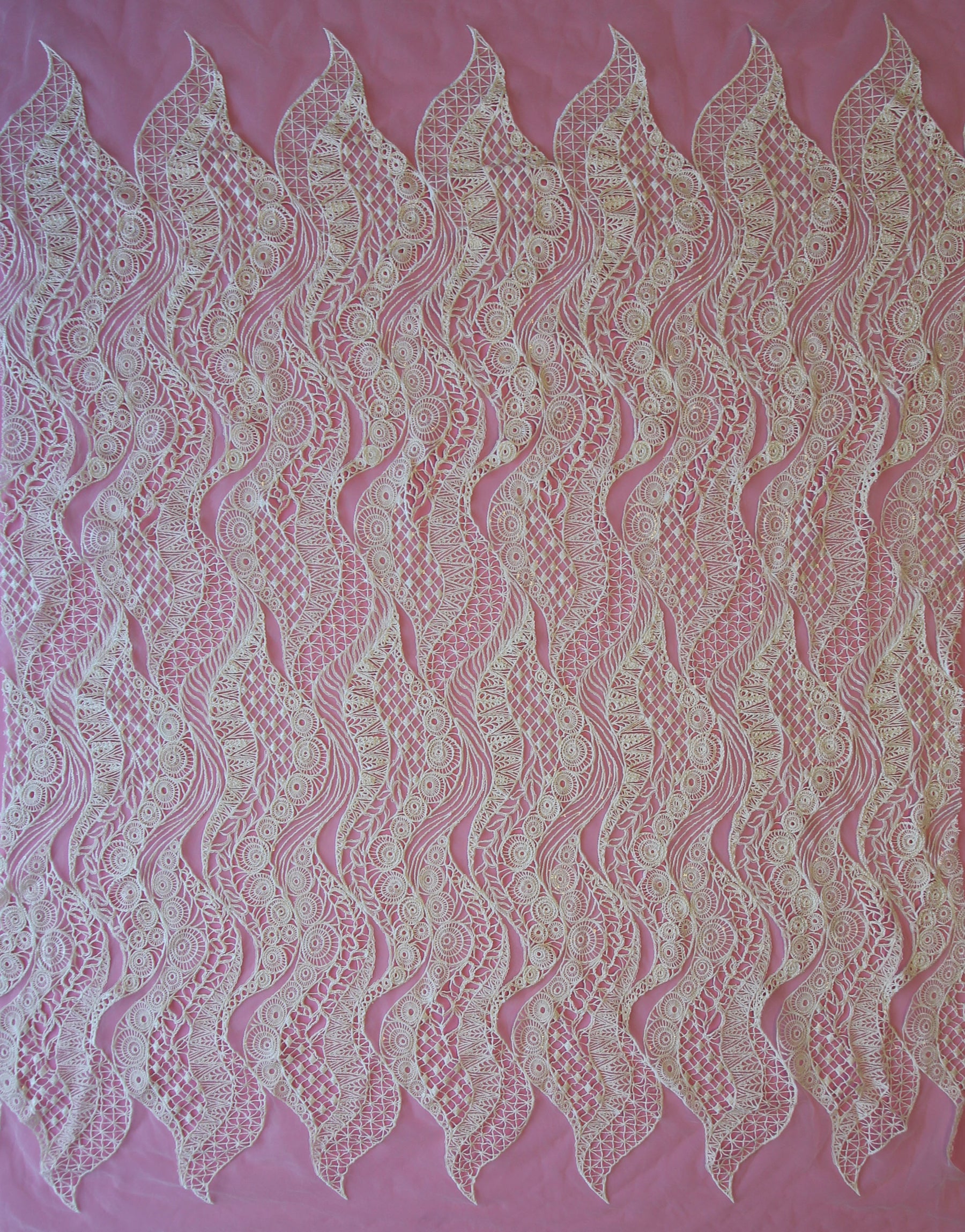 Ivory Embroidered Lace - Gianna