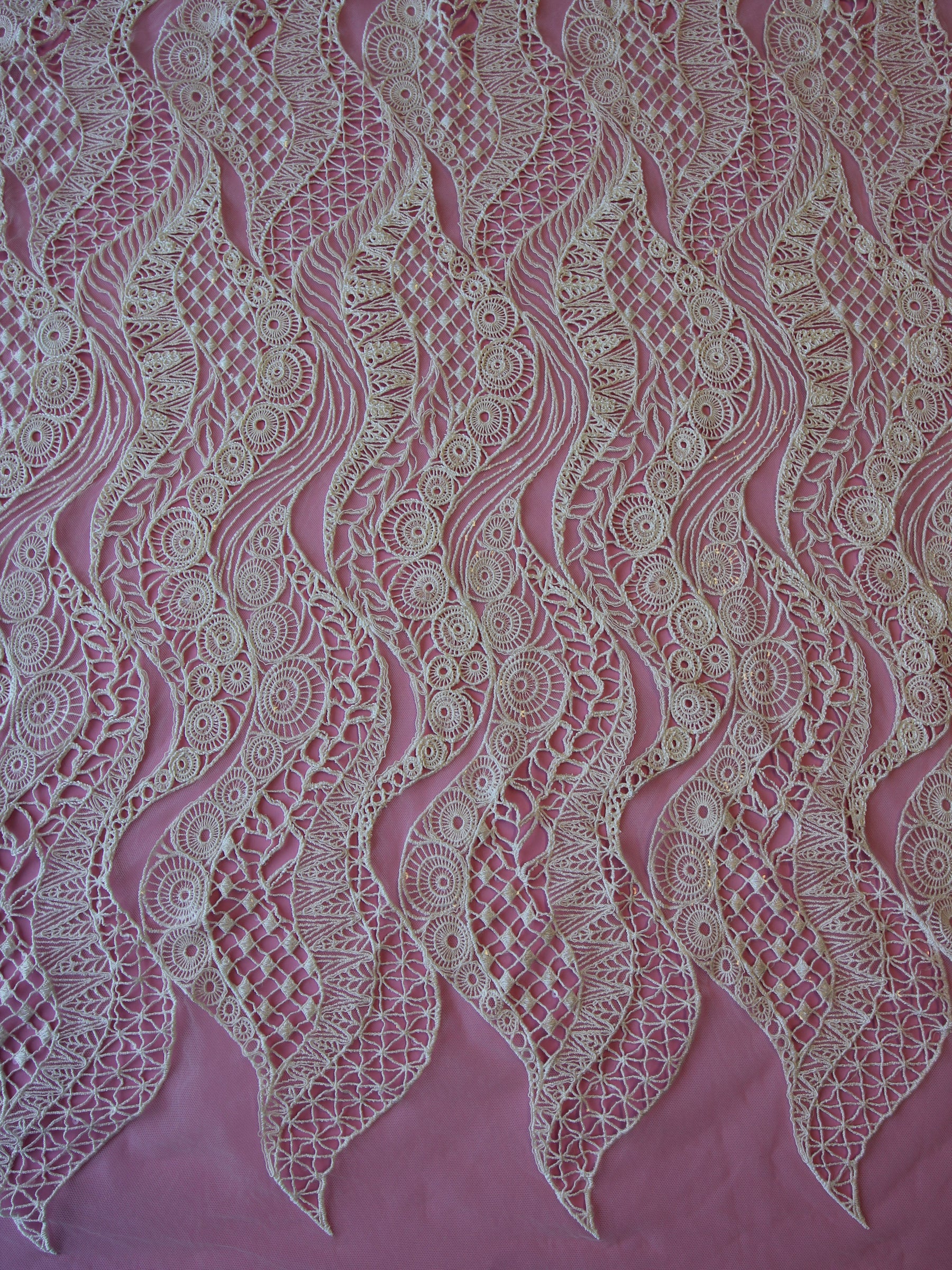 Ivory Embroidered Lace - Gianna