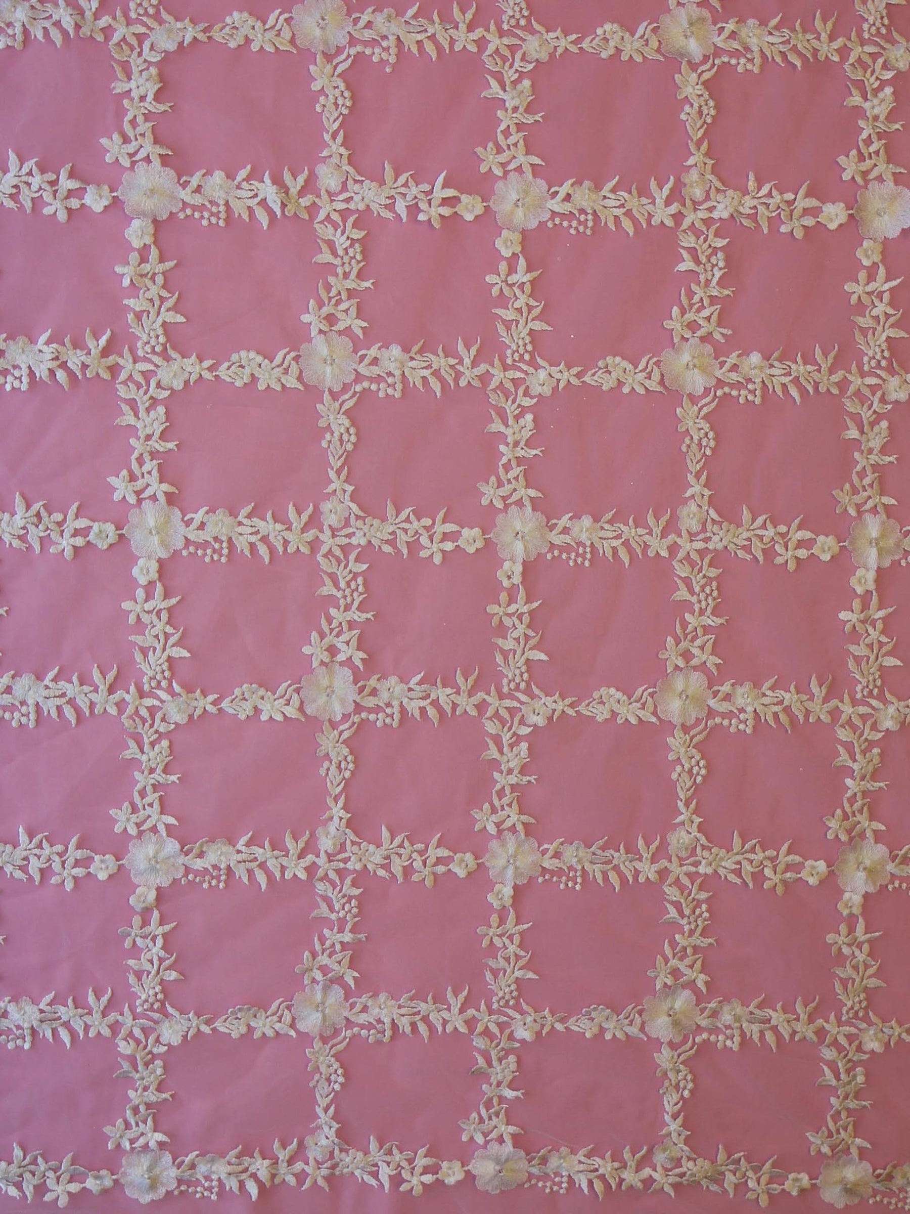Ivory Embroidered Lace - Irene