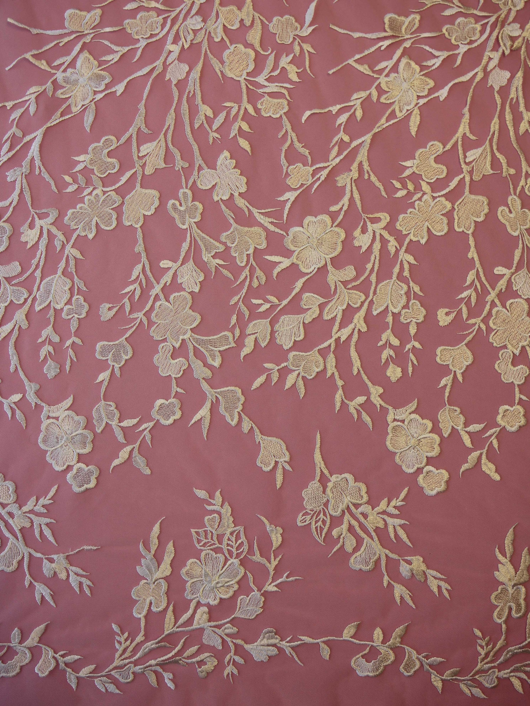 Ivory Embroidered Lace - Janine