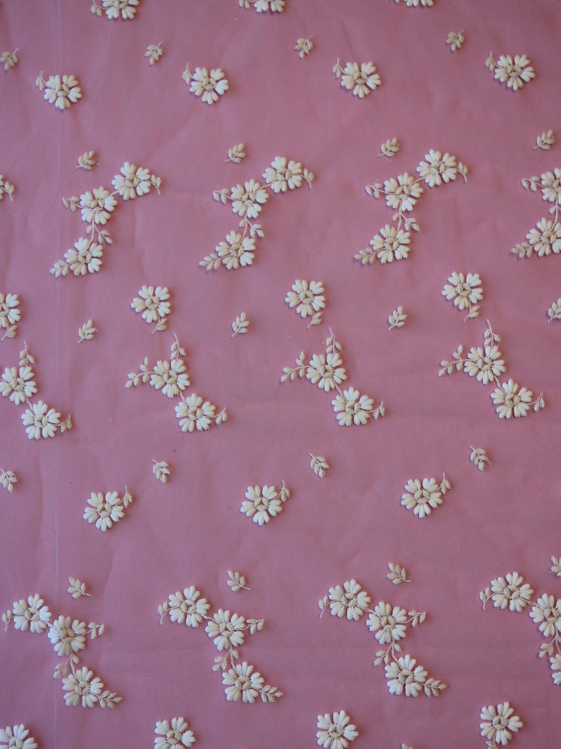 Ivory Floral Embroidery Lace - Morag