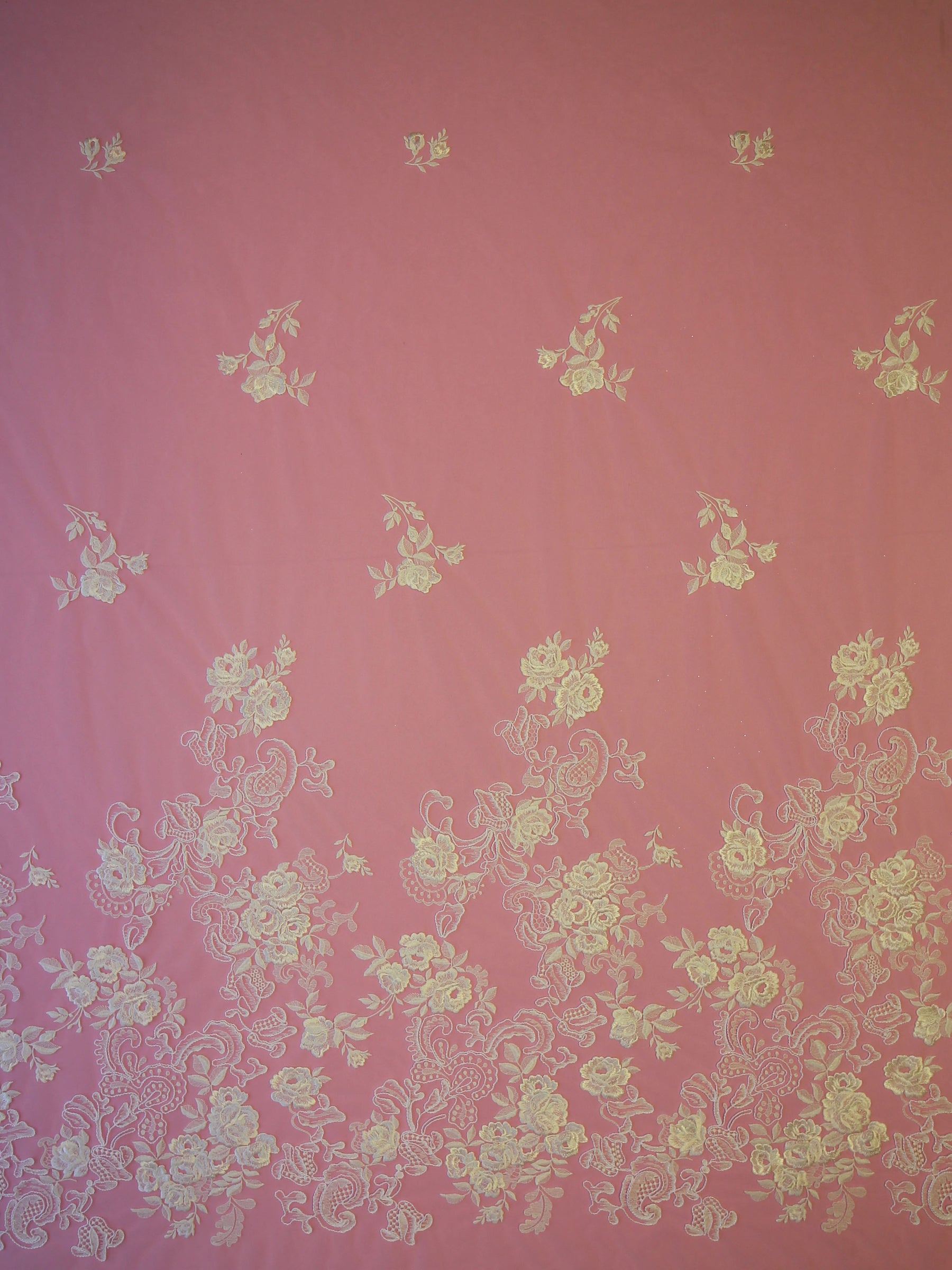 Ivory Embroidered Lace - Tahlula