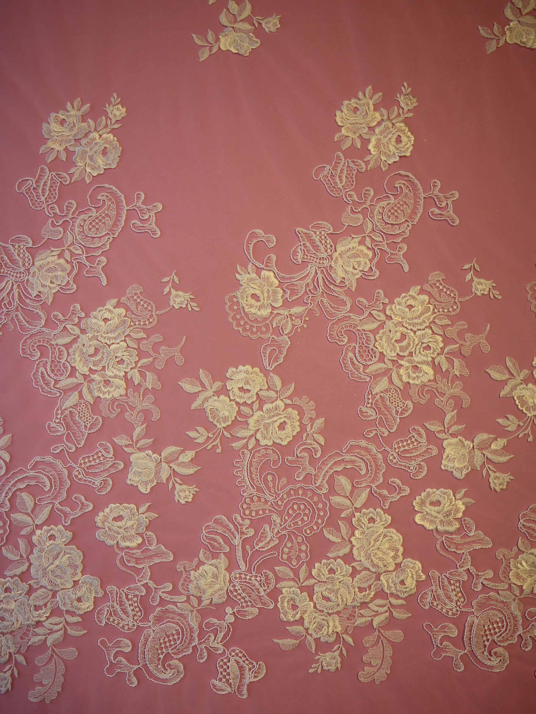 Ivory Embroidered Lace - Tahlula