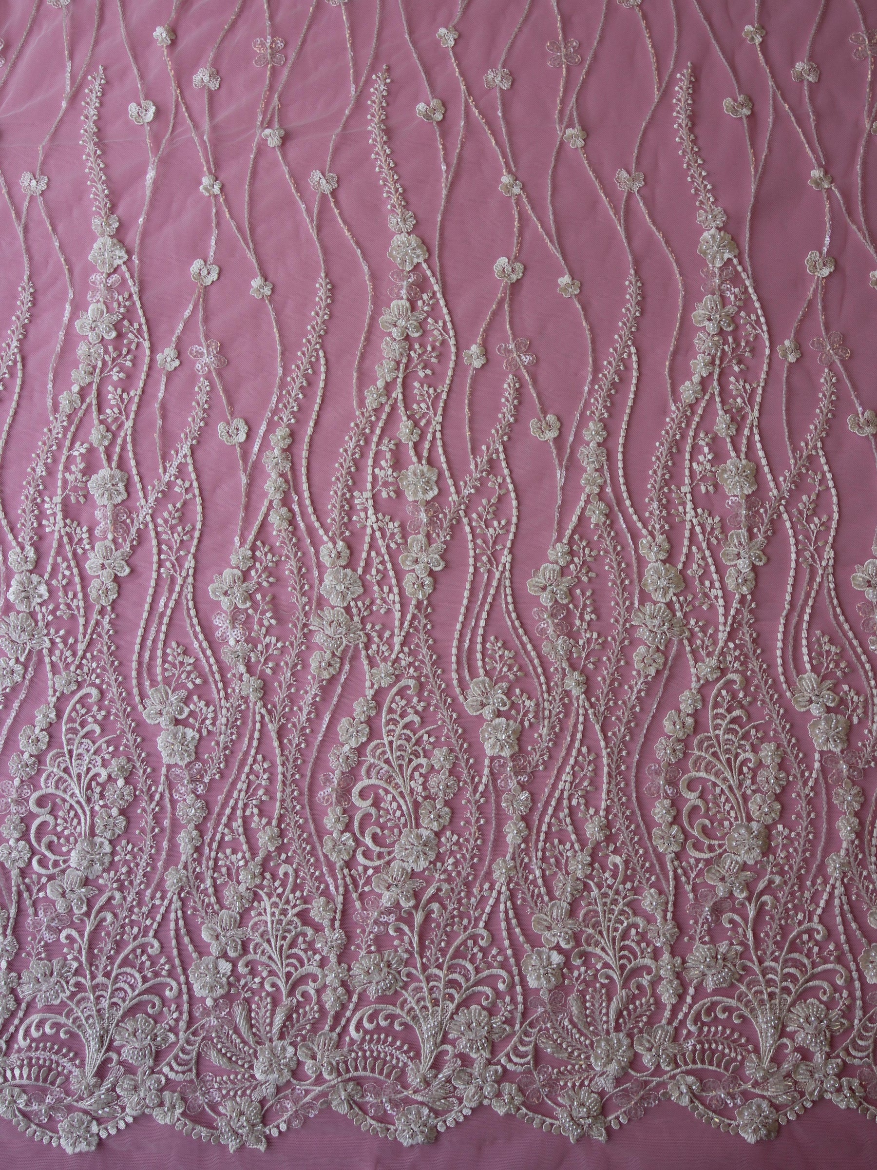 Ivory Embroidered Lace – Vera