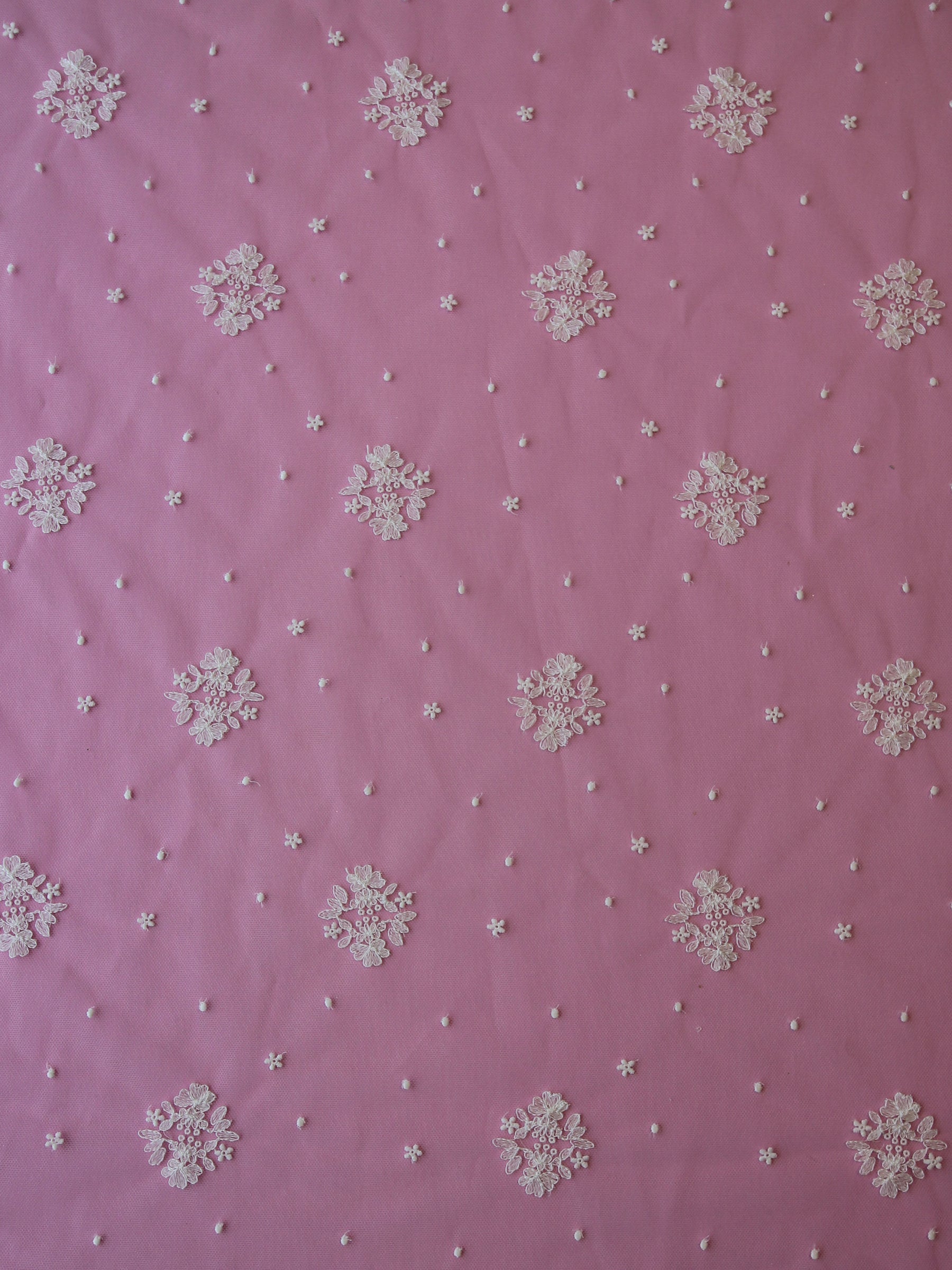Ivory Embroidered Lace - Villanelle
