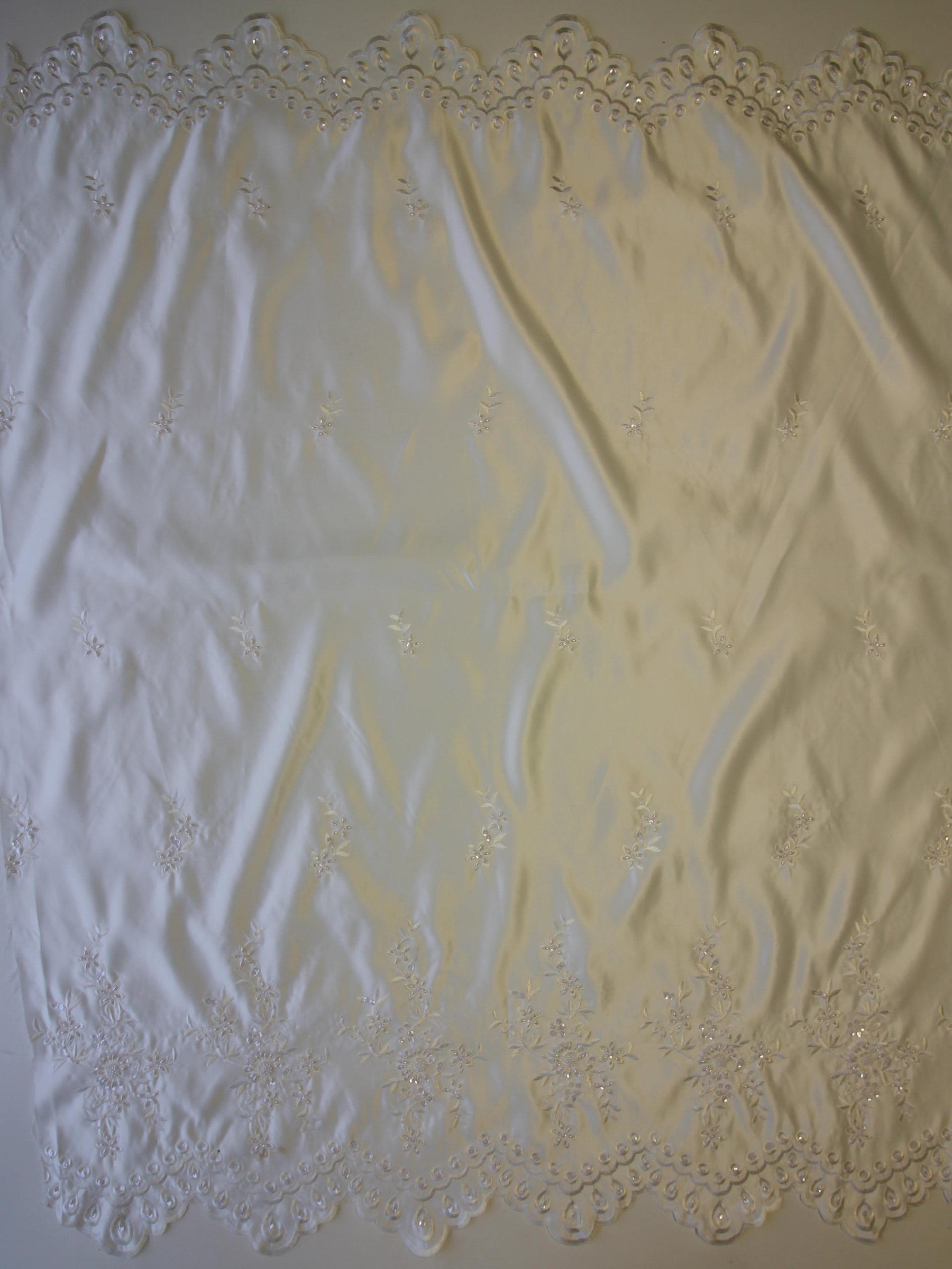 Ivory Embroidered Satin – Minx