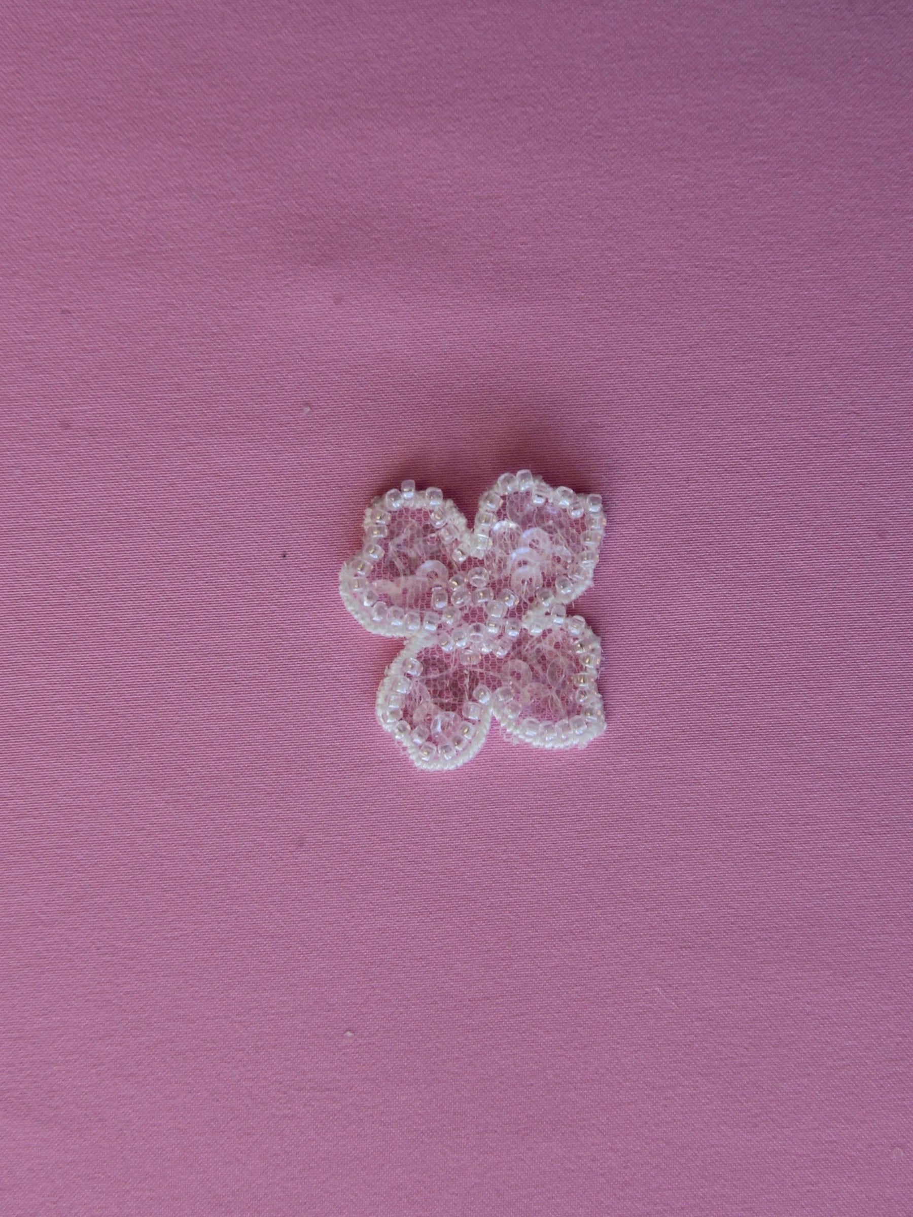 Ivory Beaded Flower - Calendula (Bags of 10)