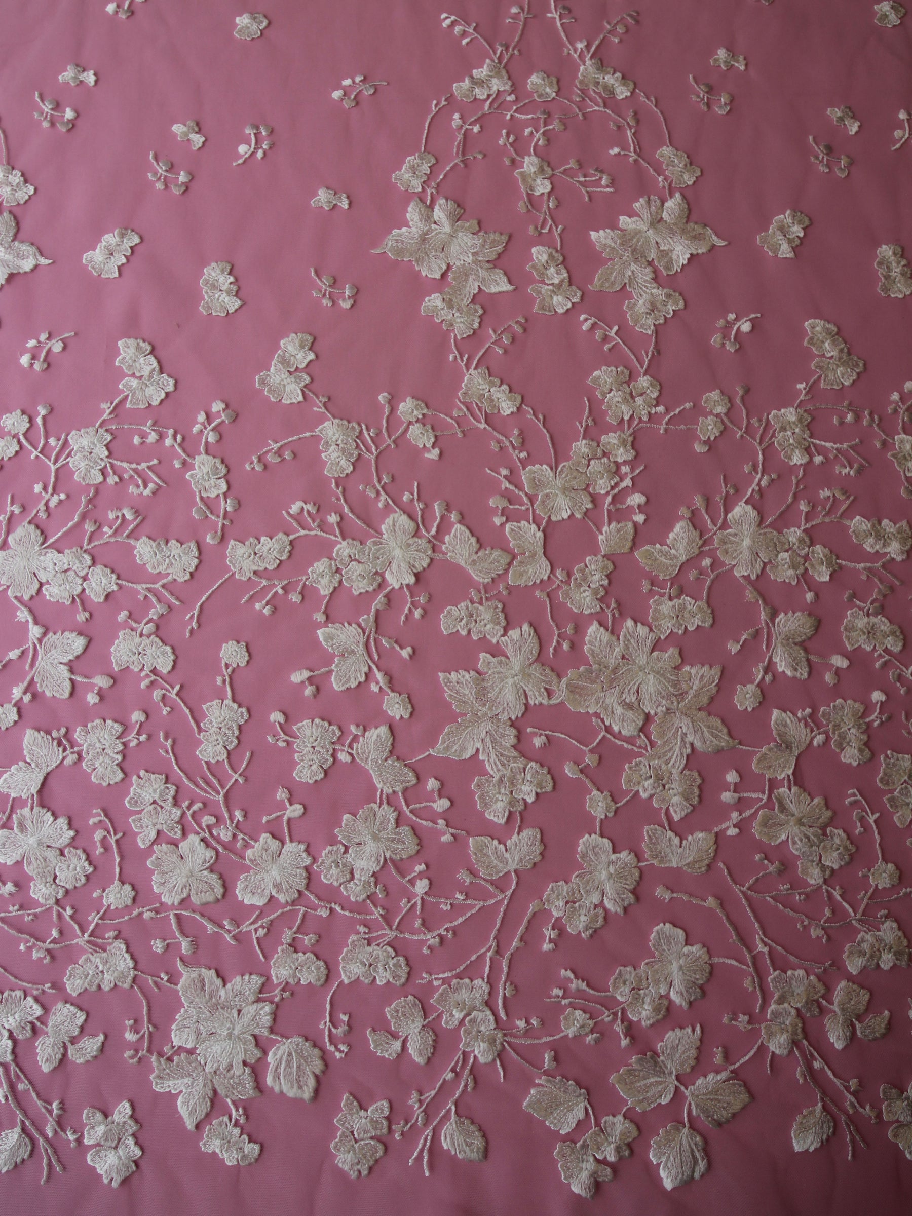 Ivory Italian Embroidered Lace - Styla