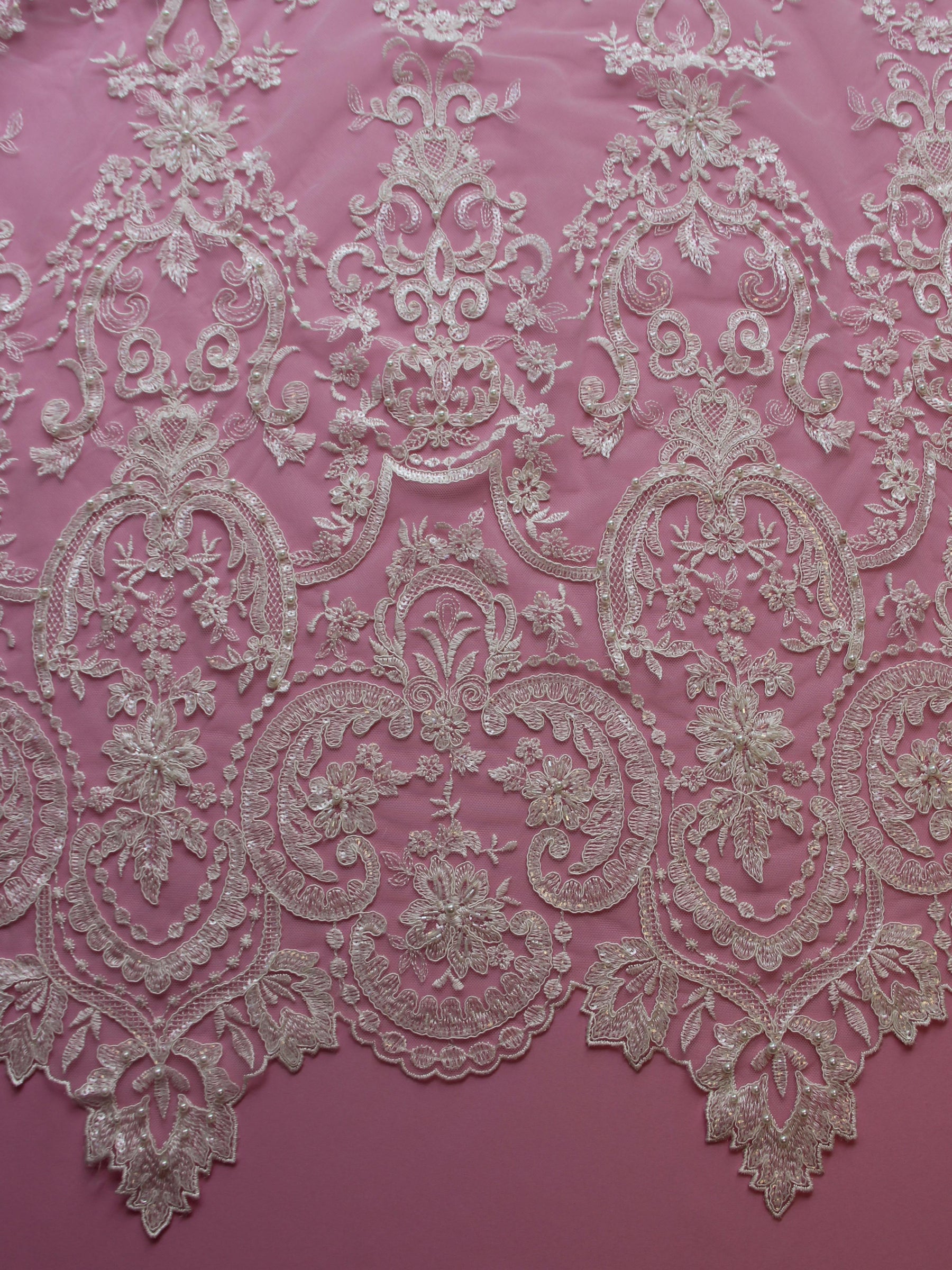 Ivory Beaded Lace - Bella