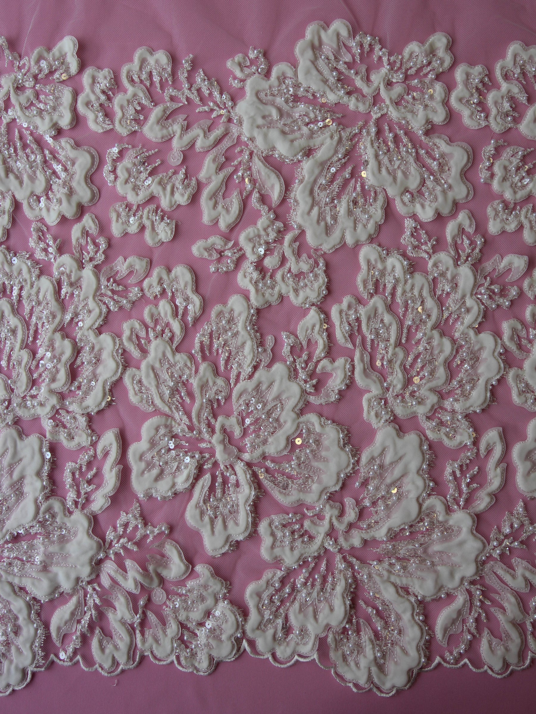 Ivory Embellished Lace - Frederica