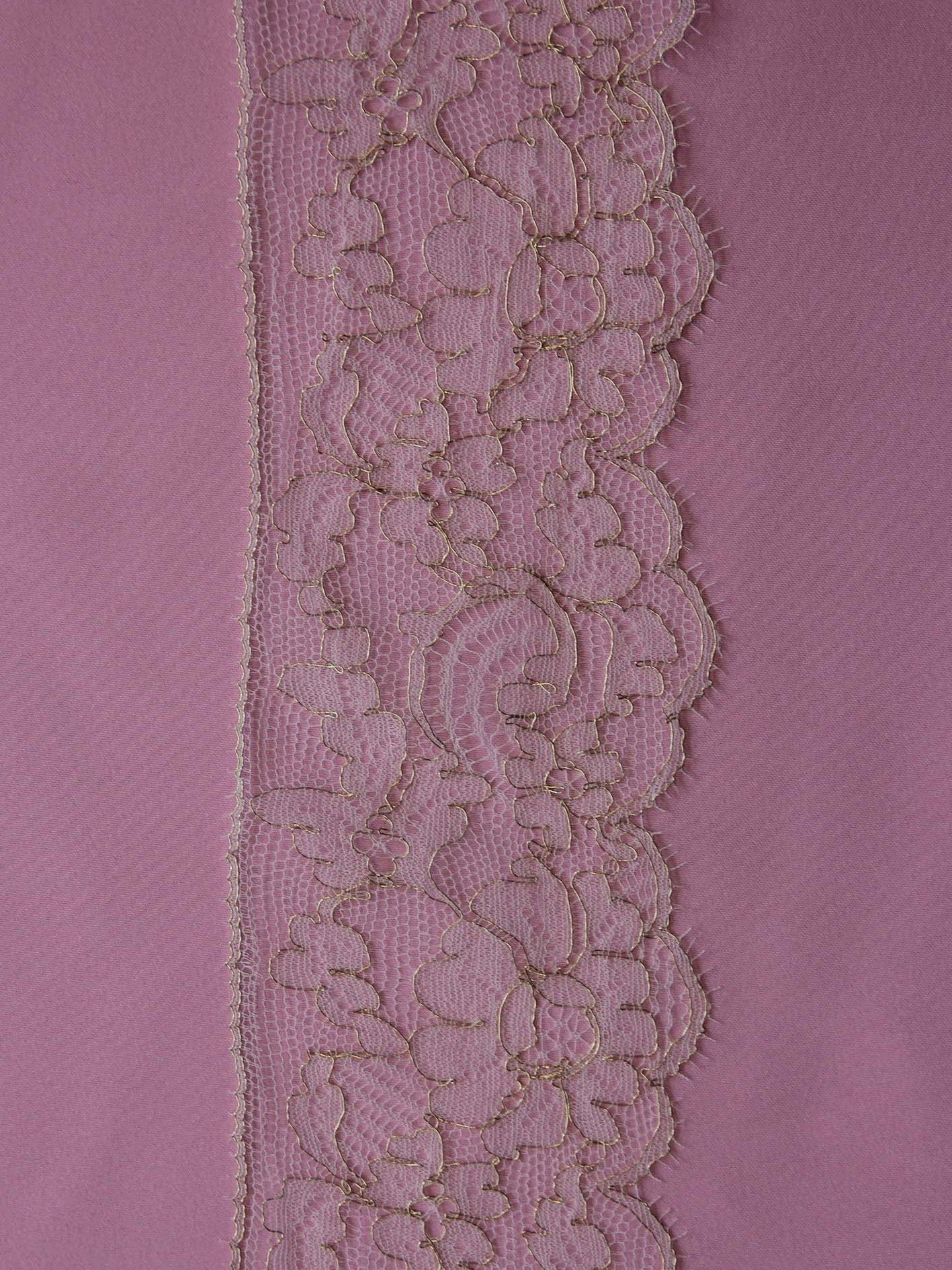 Ivory Chantilly Metallic Lace Trim - Priscilla