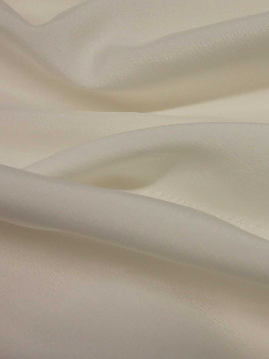 Ivory Polyester Soft Satin Fabric (150cm/60") - Kiss