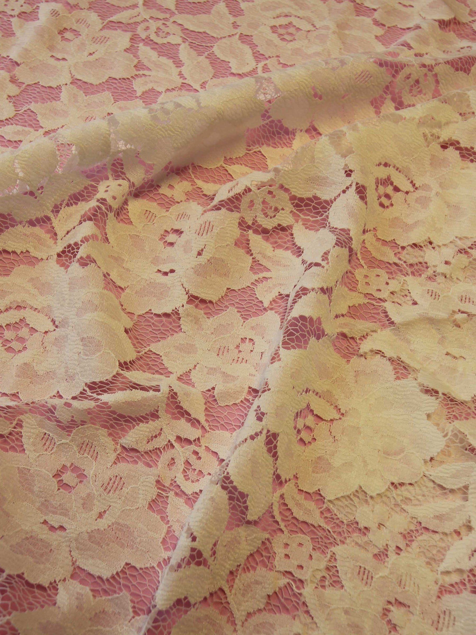 Ivory Raschel Lace - Fatima