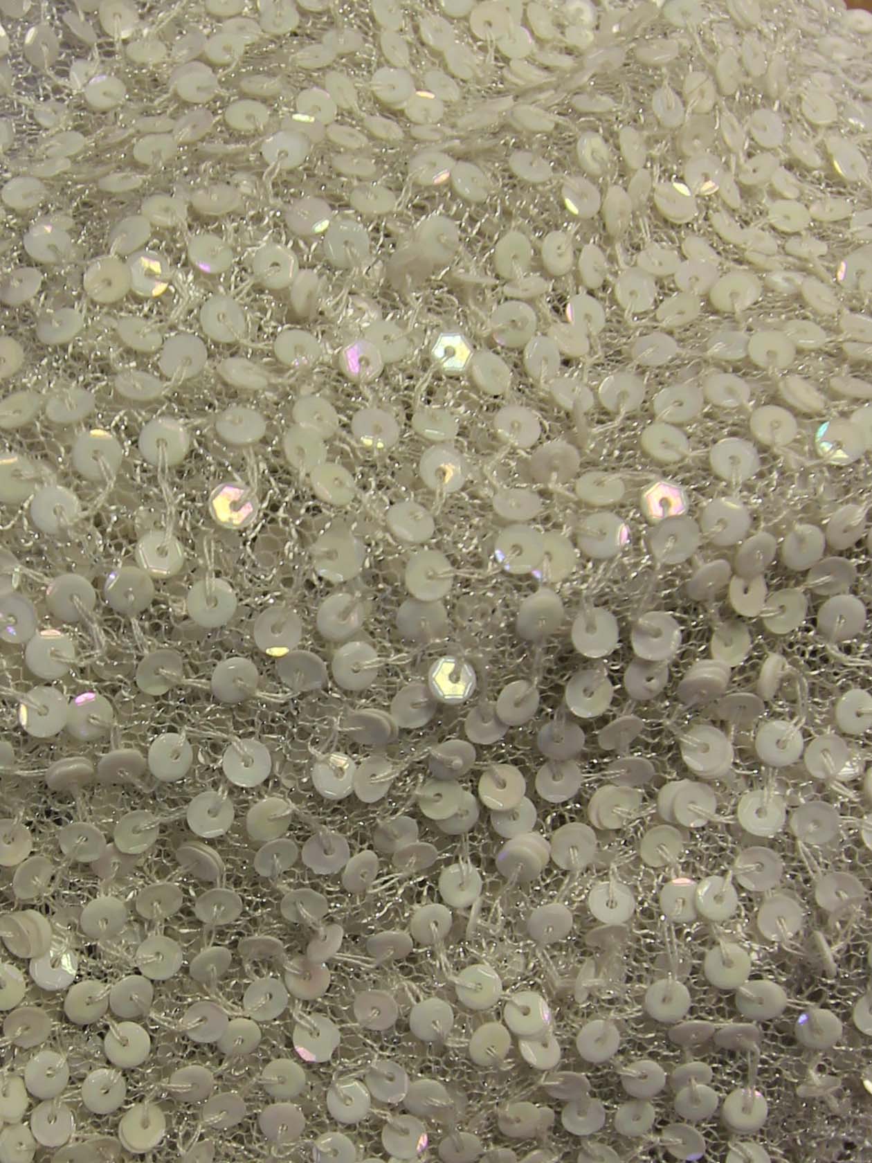 Iridescent Ivory Couture Embroidery - Moondust
