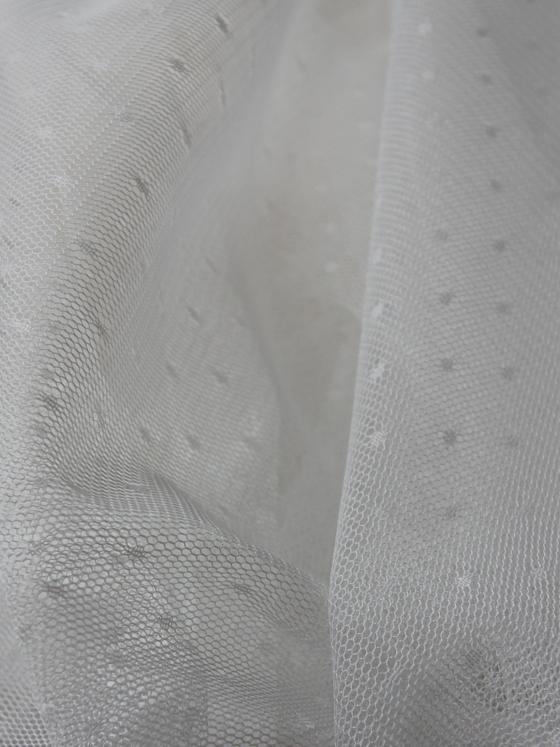 Ivory Small Spot Tulle - Pepper