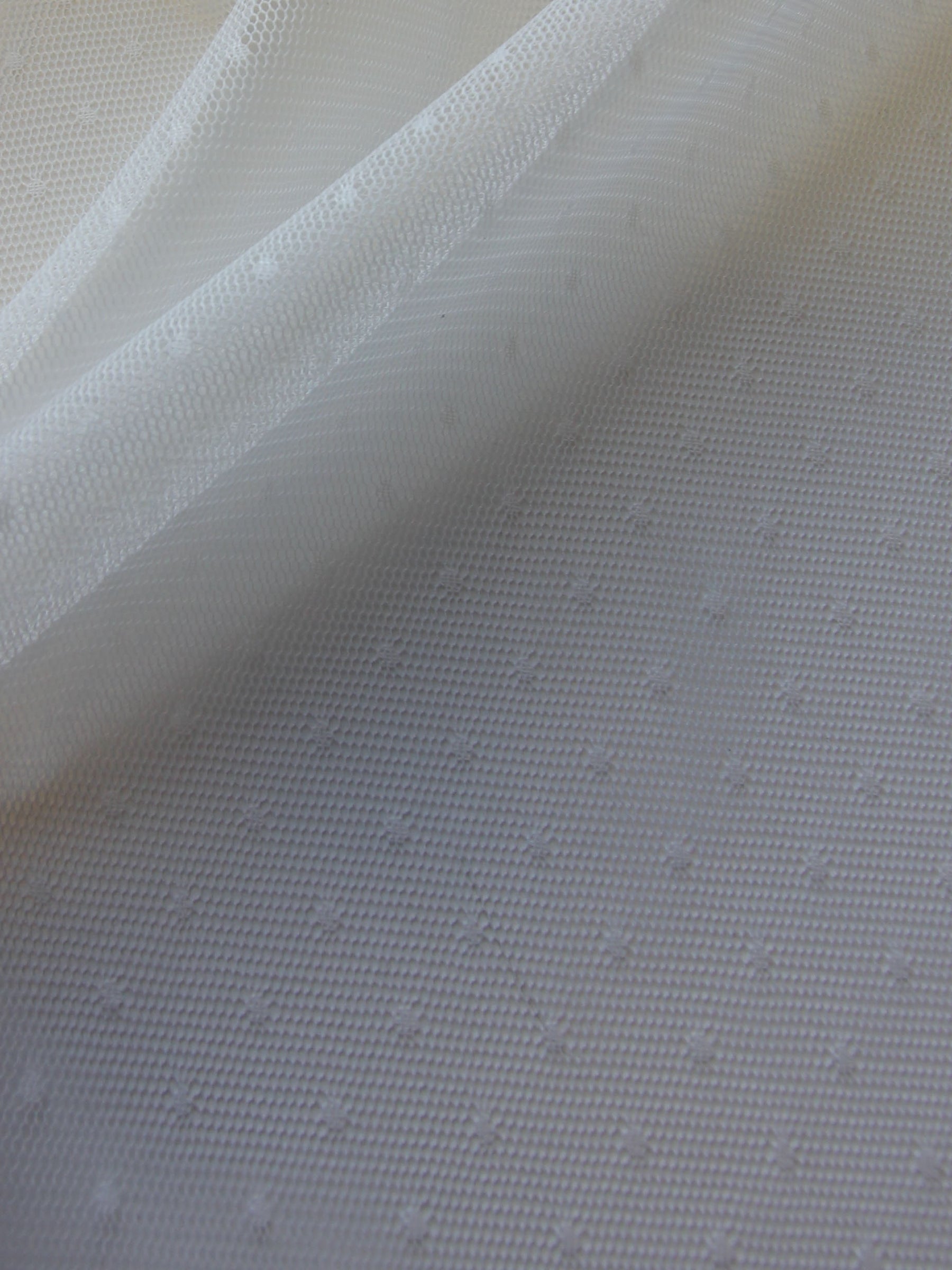 Ivory Small Spot Tulle - Pepper